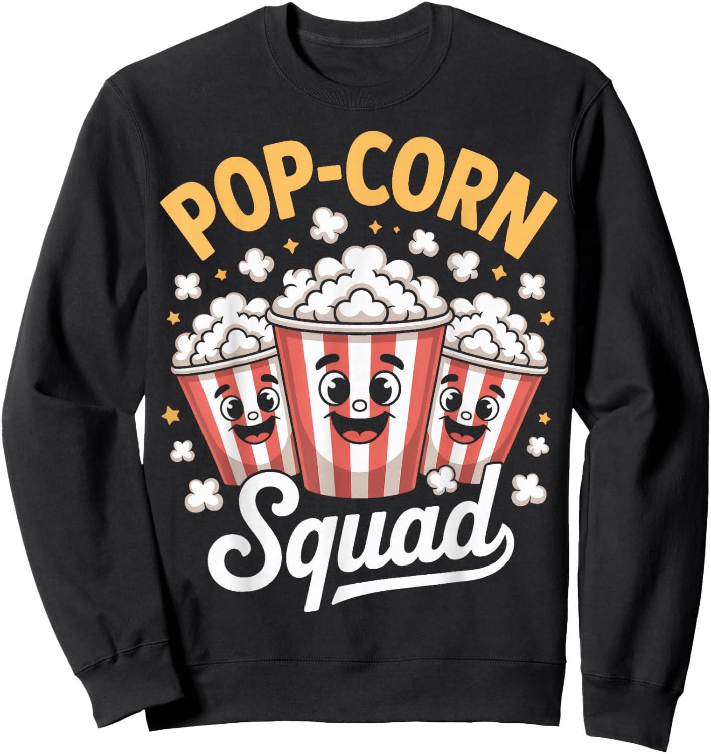 Popcorn Squad Funny Movie Night Lovers Sweatshirt - Sweatshirt | Black