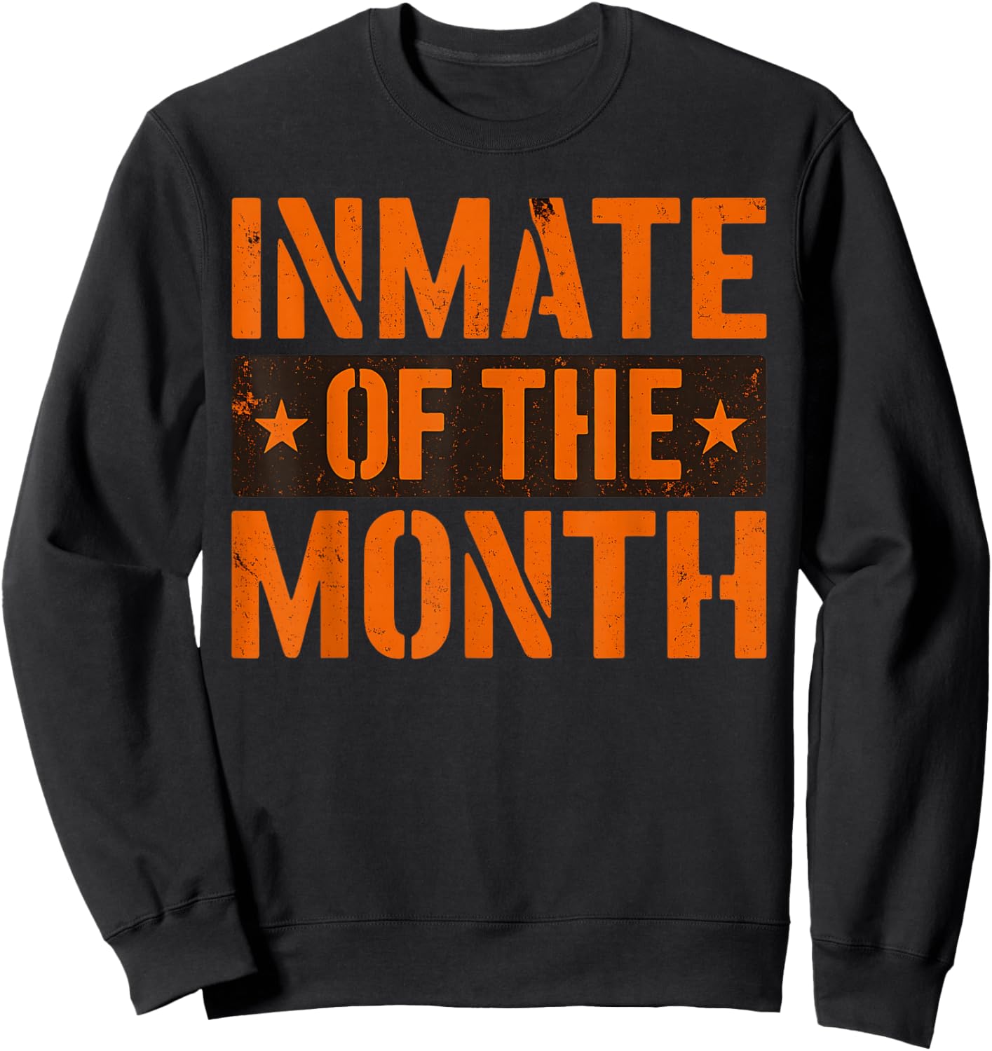 Inmate of The Month Outfit Men Women Kids Prisoner Costume Sweatshirt - Sweatshirt | Black