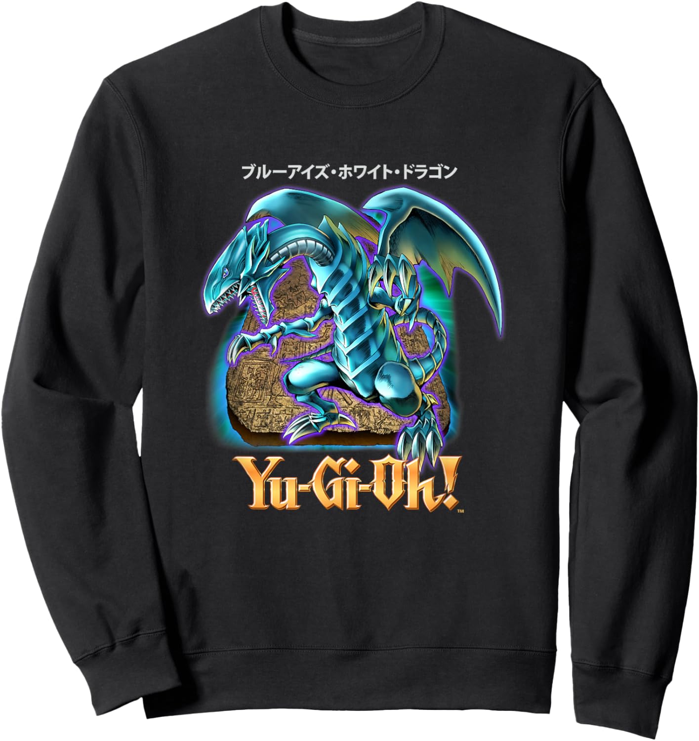 Yu-Gi-Oh! Blue Eyes White Dragon PAPL2500 Sweatshirt - Sweatshirt | Black