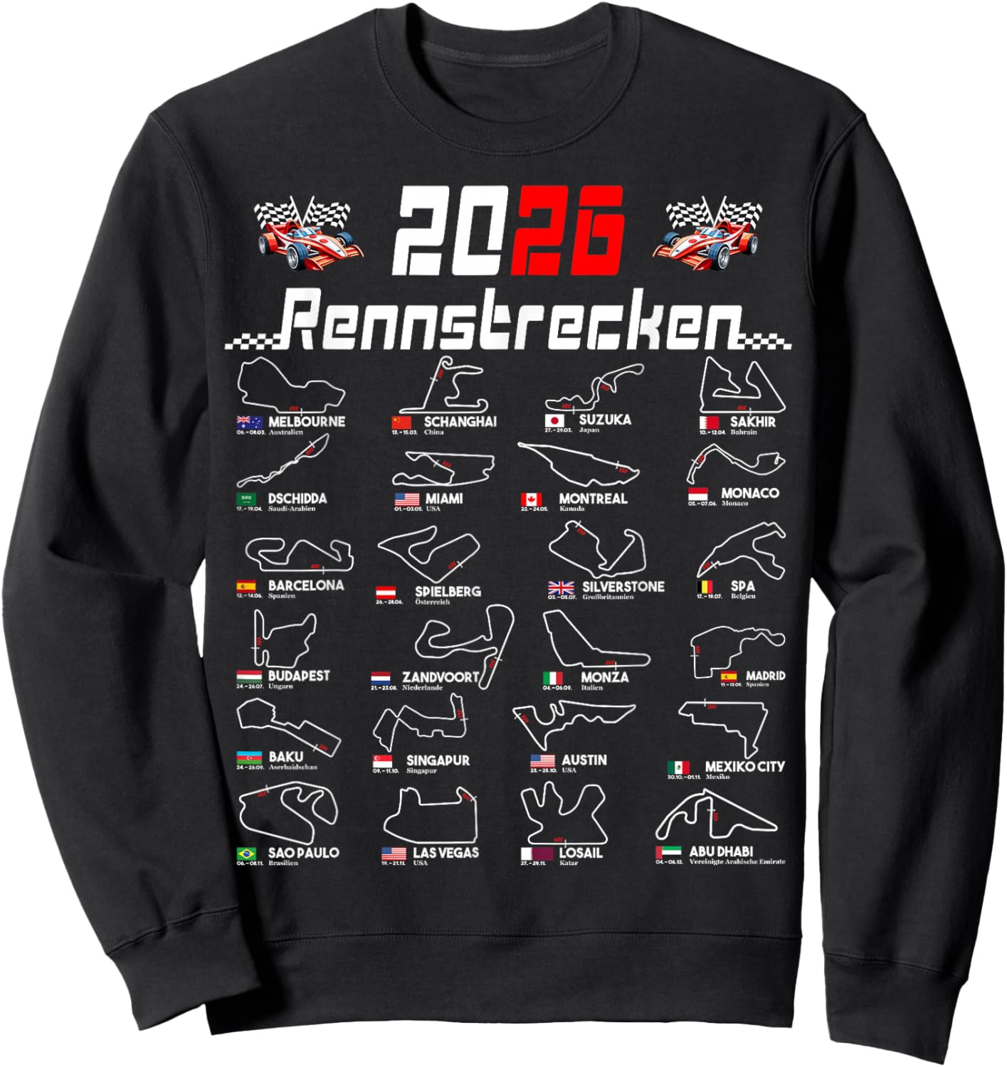 2026 Motorsport Calendar Sweatshirt - Sweatshirt | Black