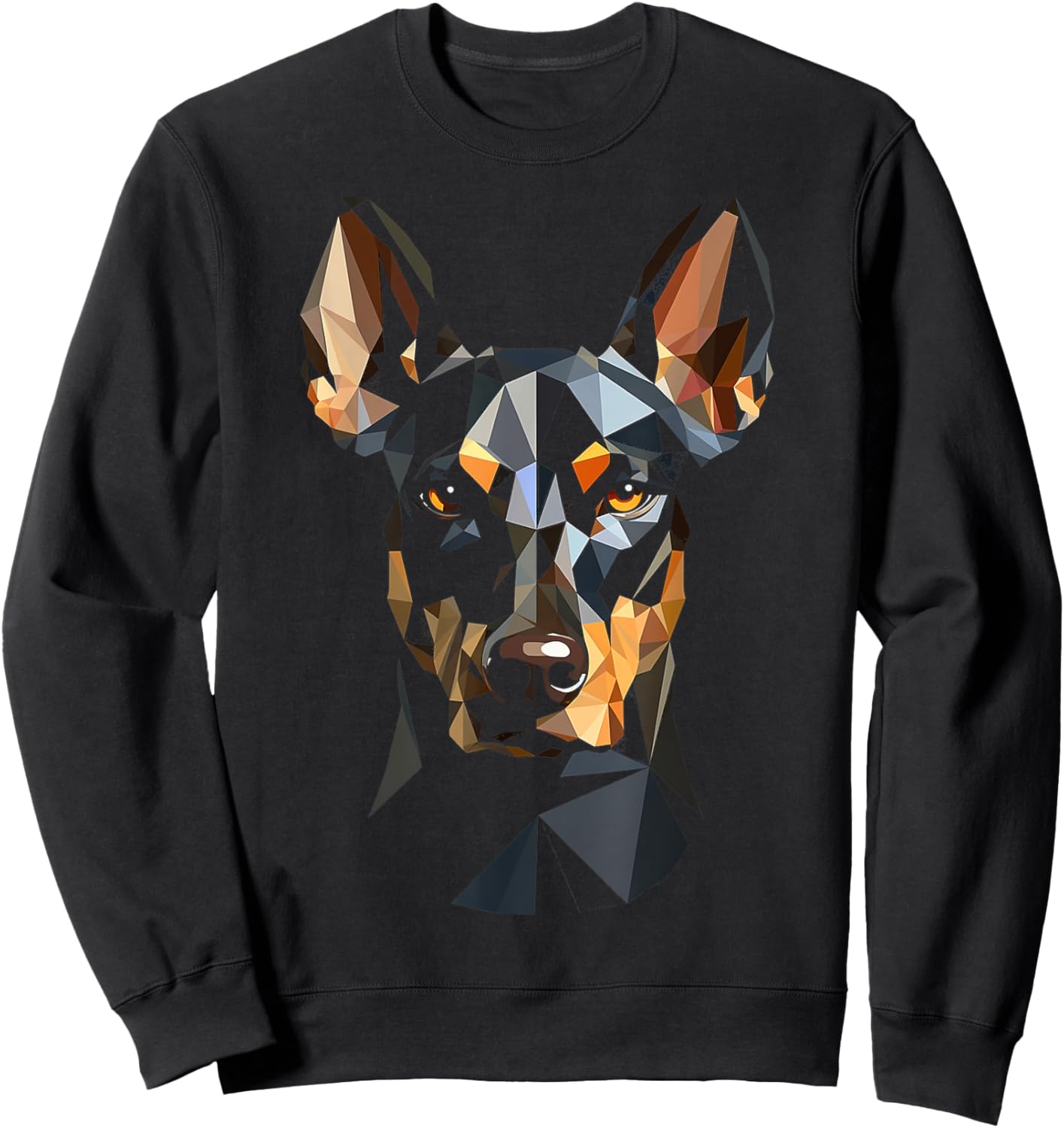 Doberman Motif Pet Art Dog Doberman Sweatshirt - Sweatshirt | Black