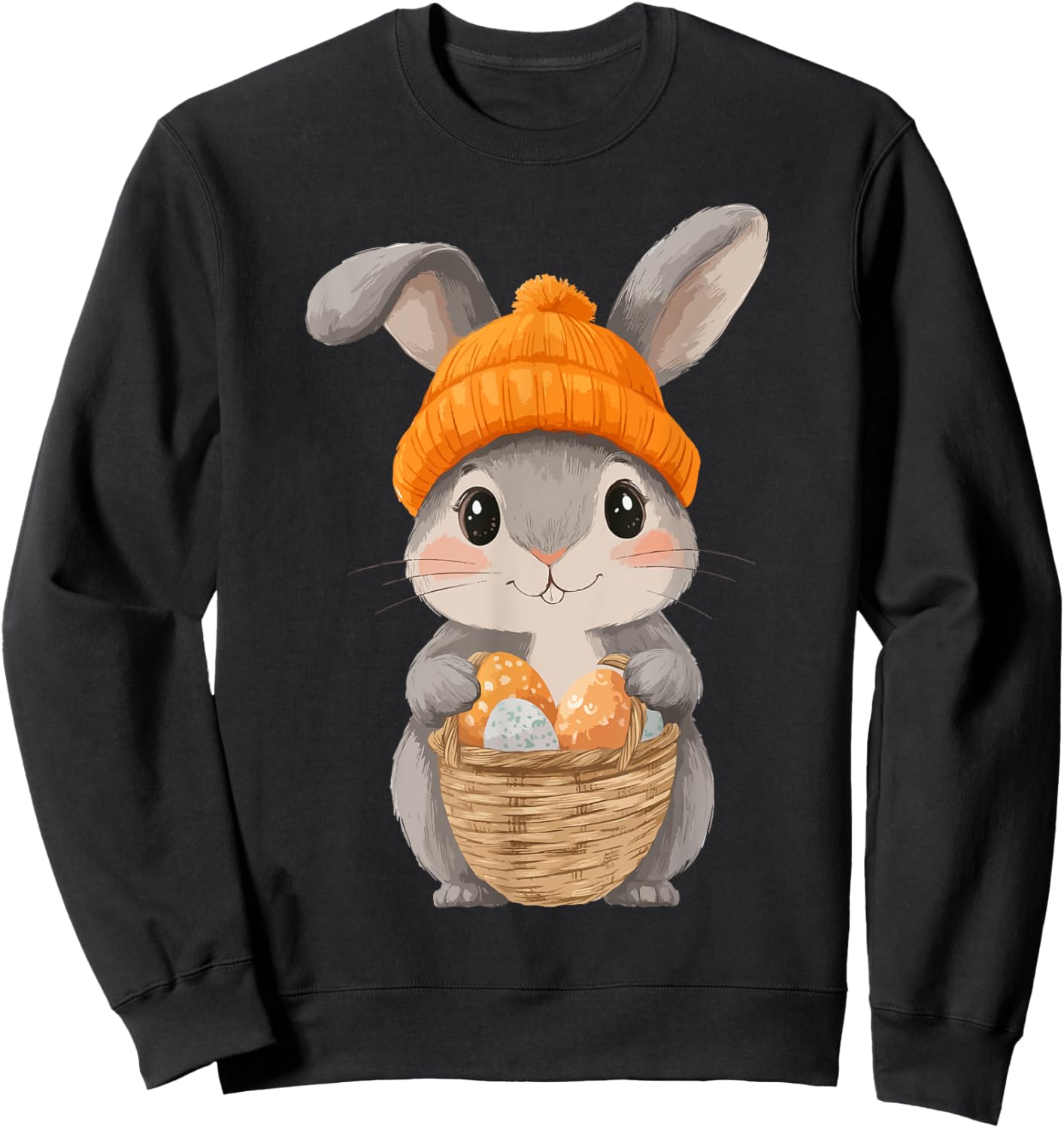Easter Rabbit Costume Kids Girls Boys Decor Easter Bunny Sweatshirt - Sweatshirt | Black