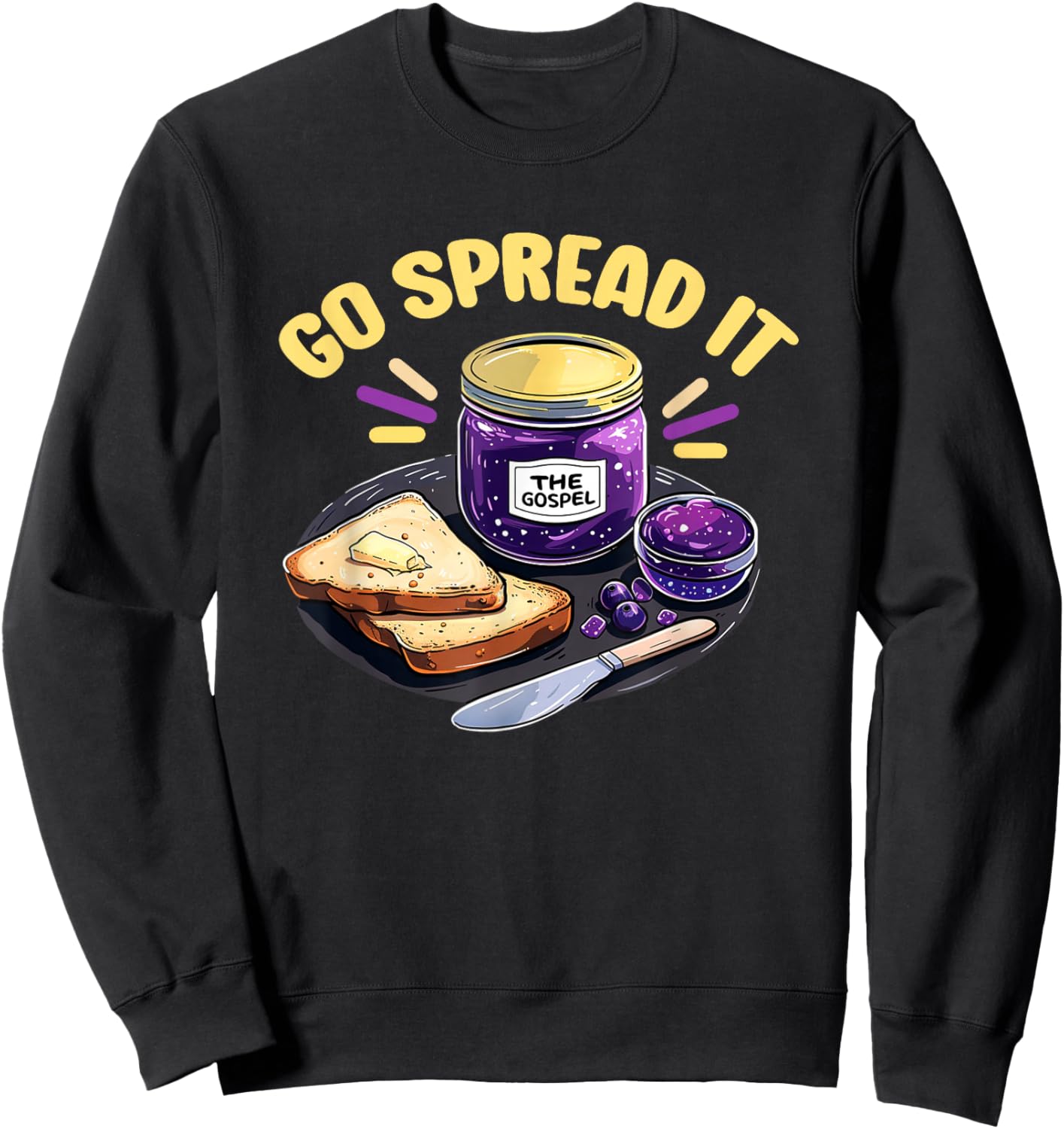 The Gospel Go Spread It T Shirt Jelly - Gospel Sweatshirt - Sweatshirt | Black