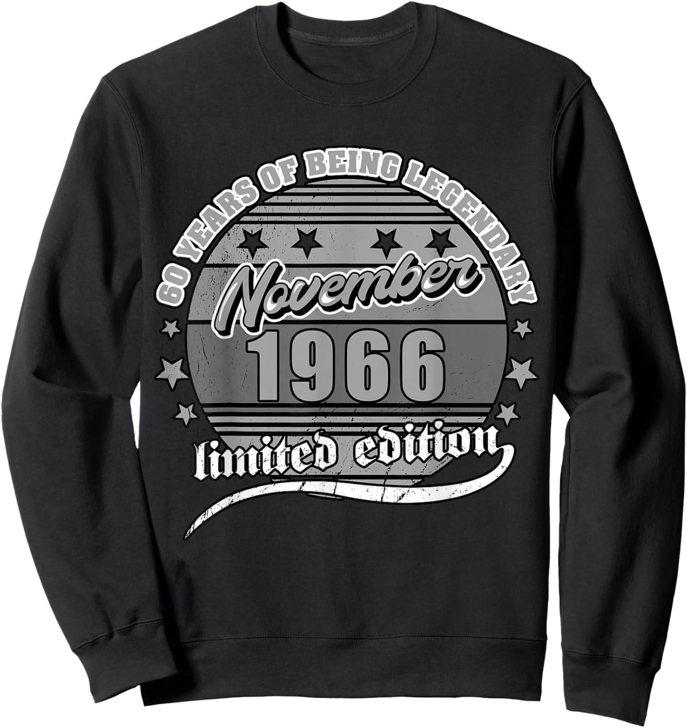 60. Geburtstag November 1966 Jahrgang 60 Jahre Legendary Sweatshirt - Sweatshirt | Black