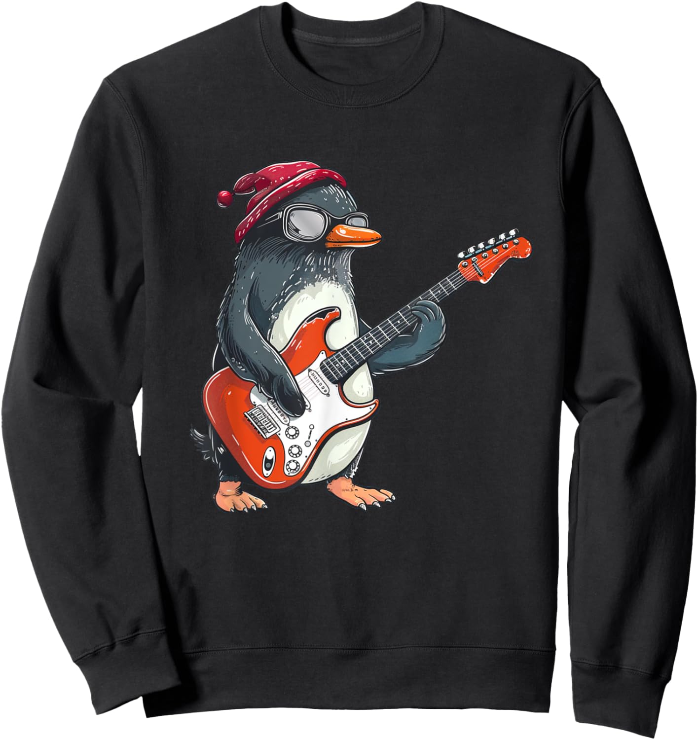 Awesome Guitar Penguin Costume for Boys and Girls Sweatshirt - Sweatshirt | Black