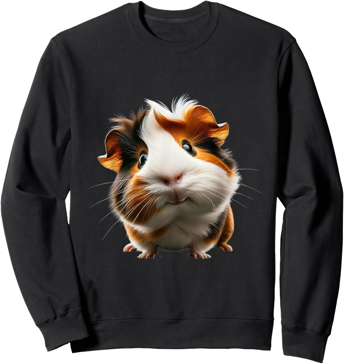 Just Sweet Designs Adorable Guinea Pig Design , Small, Black Sweatshirt - Sweatshirt | Black