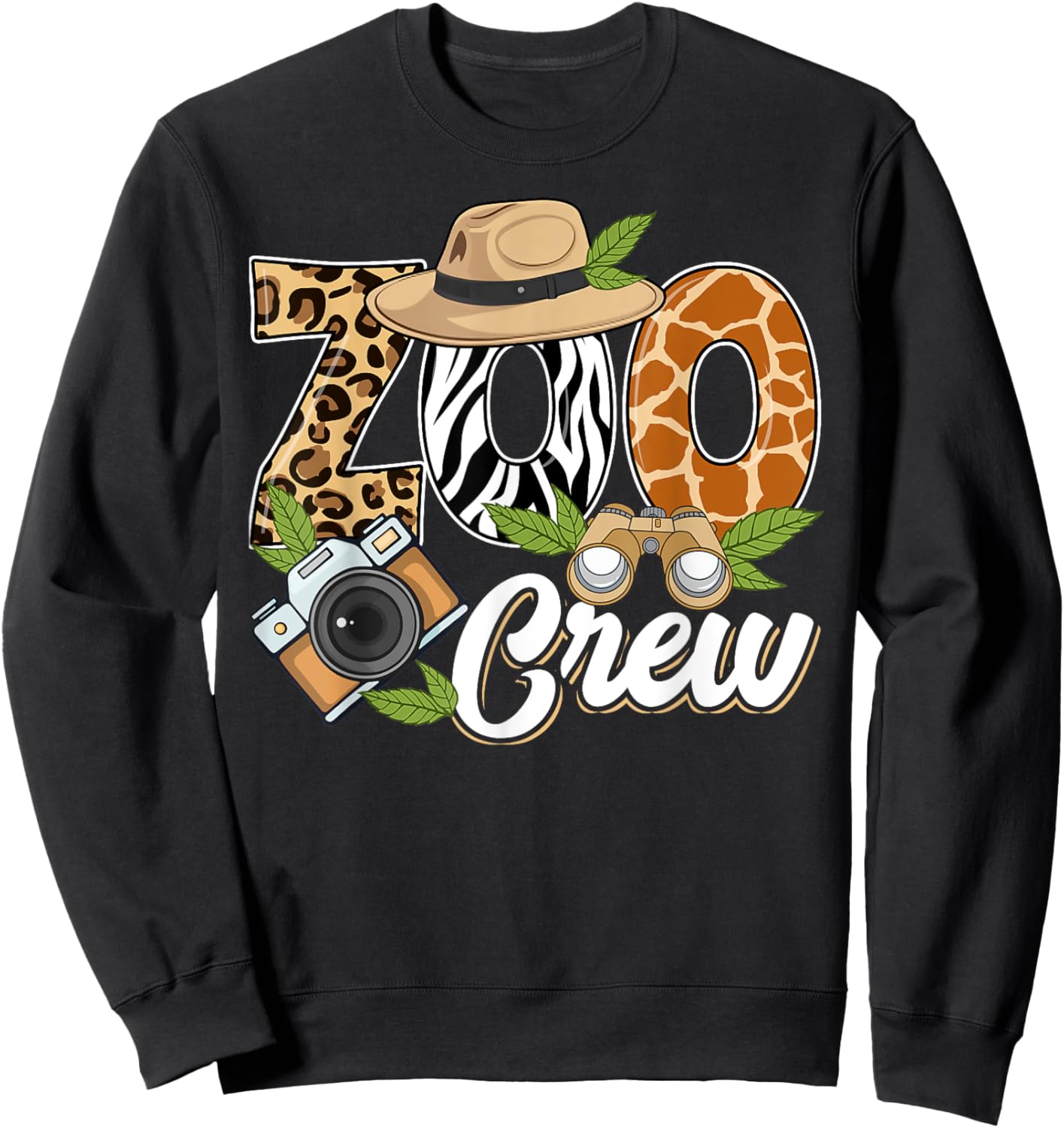 Zoo Crew Safari Animals Wildlife Animal Wild Field Trip Sweatshirt - Sweatshirt | Black