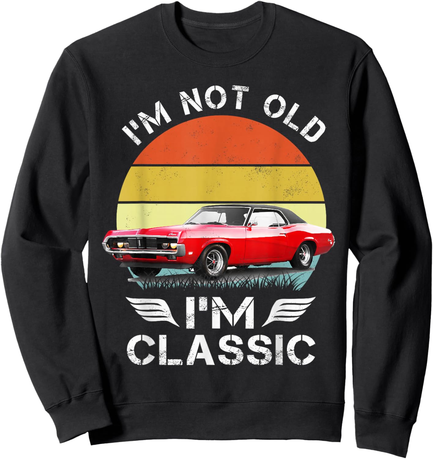 1969 69 Mercury classic Cougar Vinatge cars Sweatshirt - Sweatshirt | Black