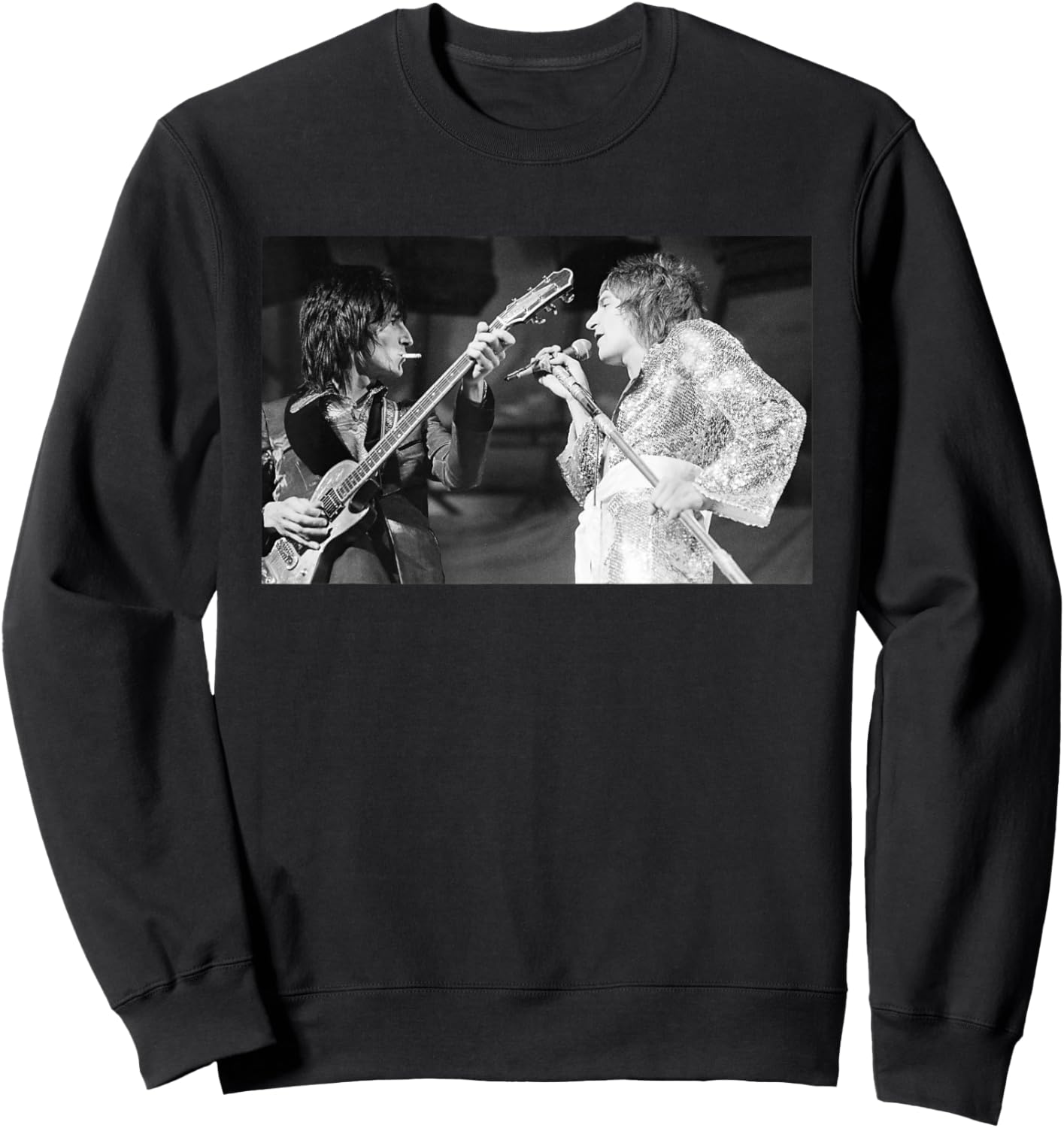 The Faces Ronnie Wood & Rod Stewart Reading Festival 1972 Sweatshirt - Sweatshirt | Black