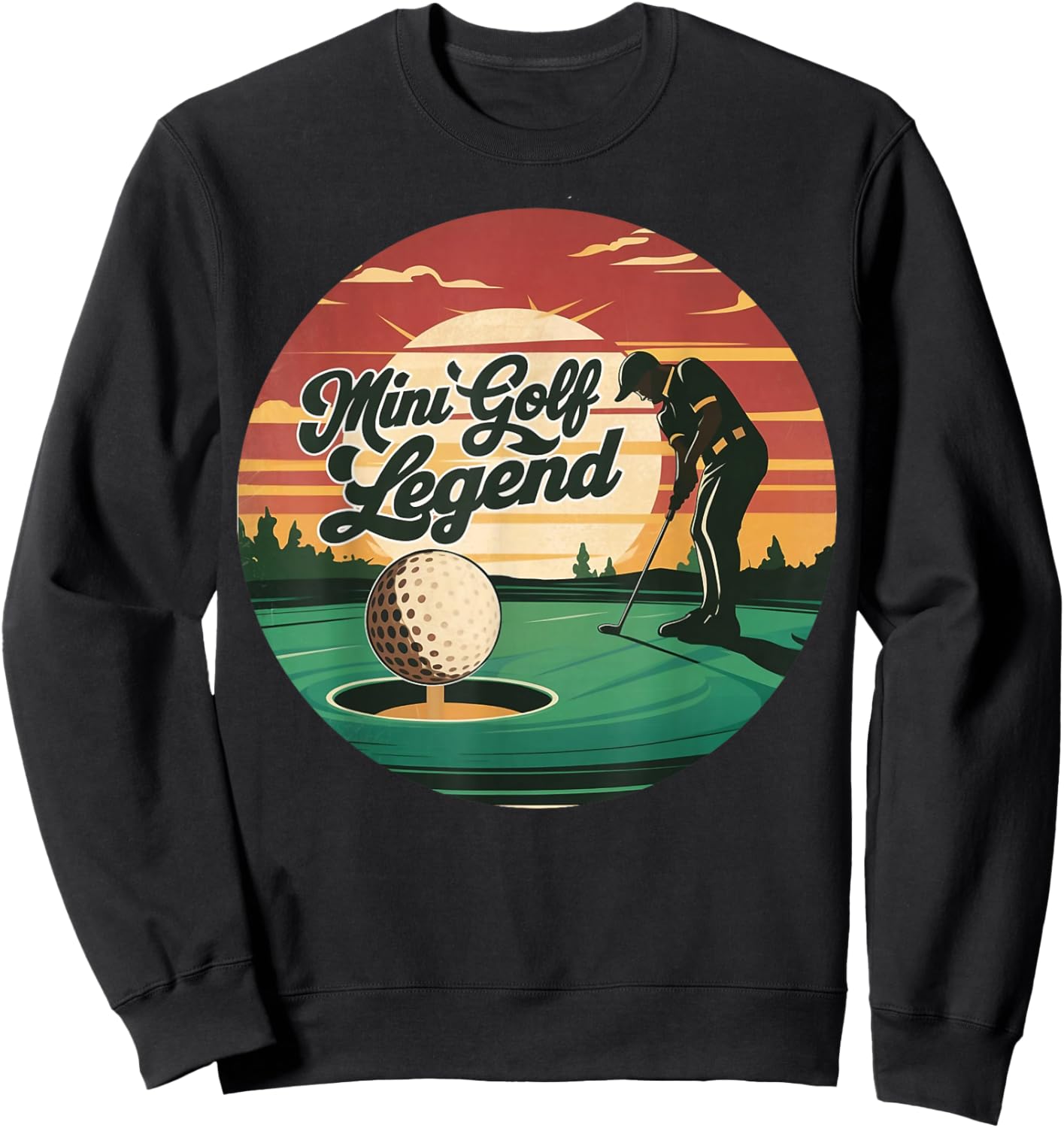 Mini Golf Legend Husband Golfing Player Mini Golf Lover Sweatshirt - Sweatshirt | Black
