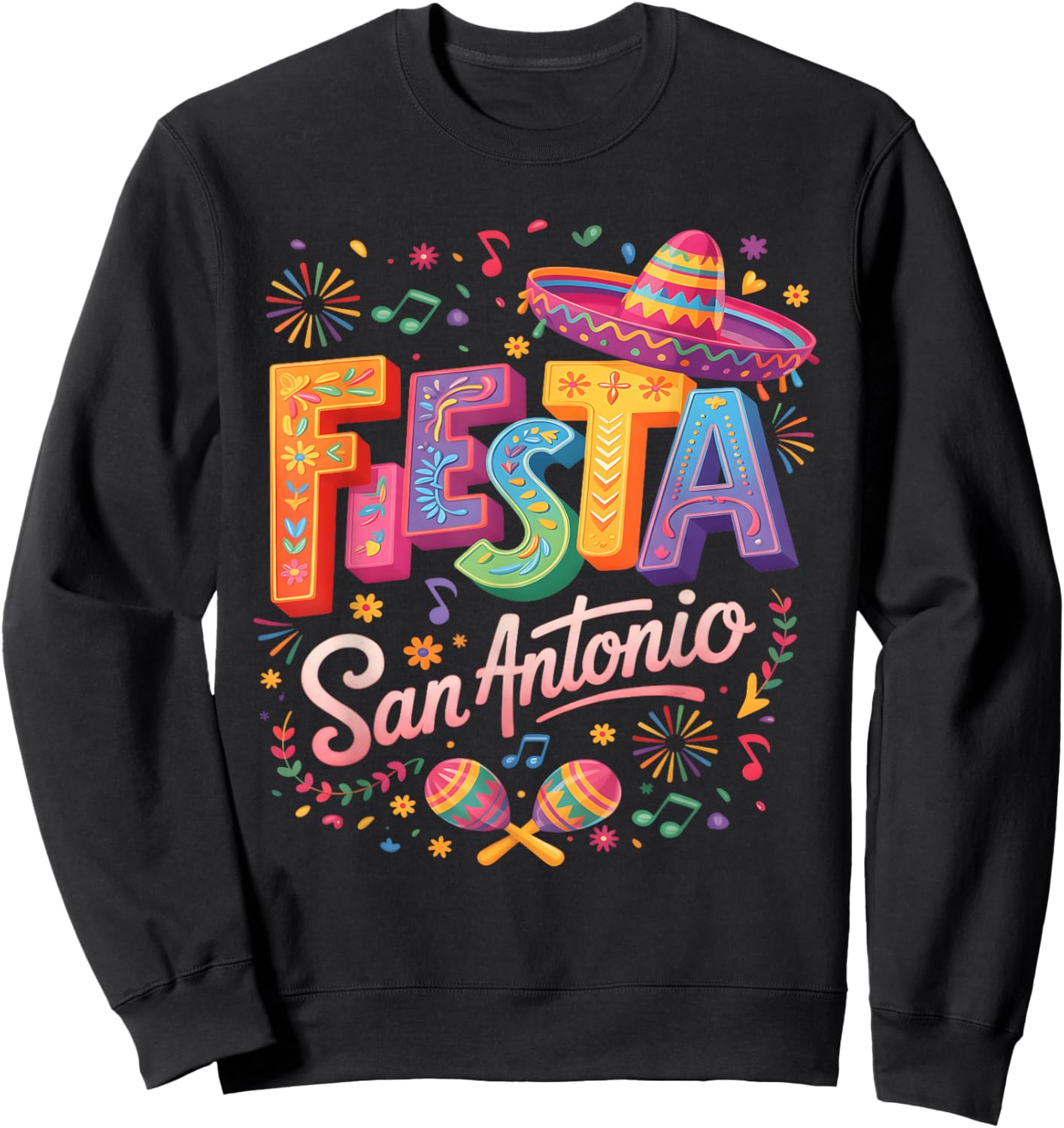 Fiesta Squad San Antonio Texas Cinco De Mayo Lets Fiesta Sweatshirt - Sweatshirt | Black