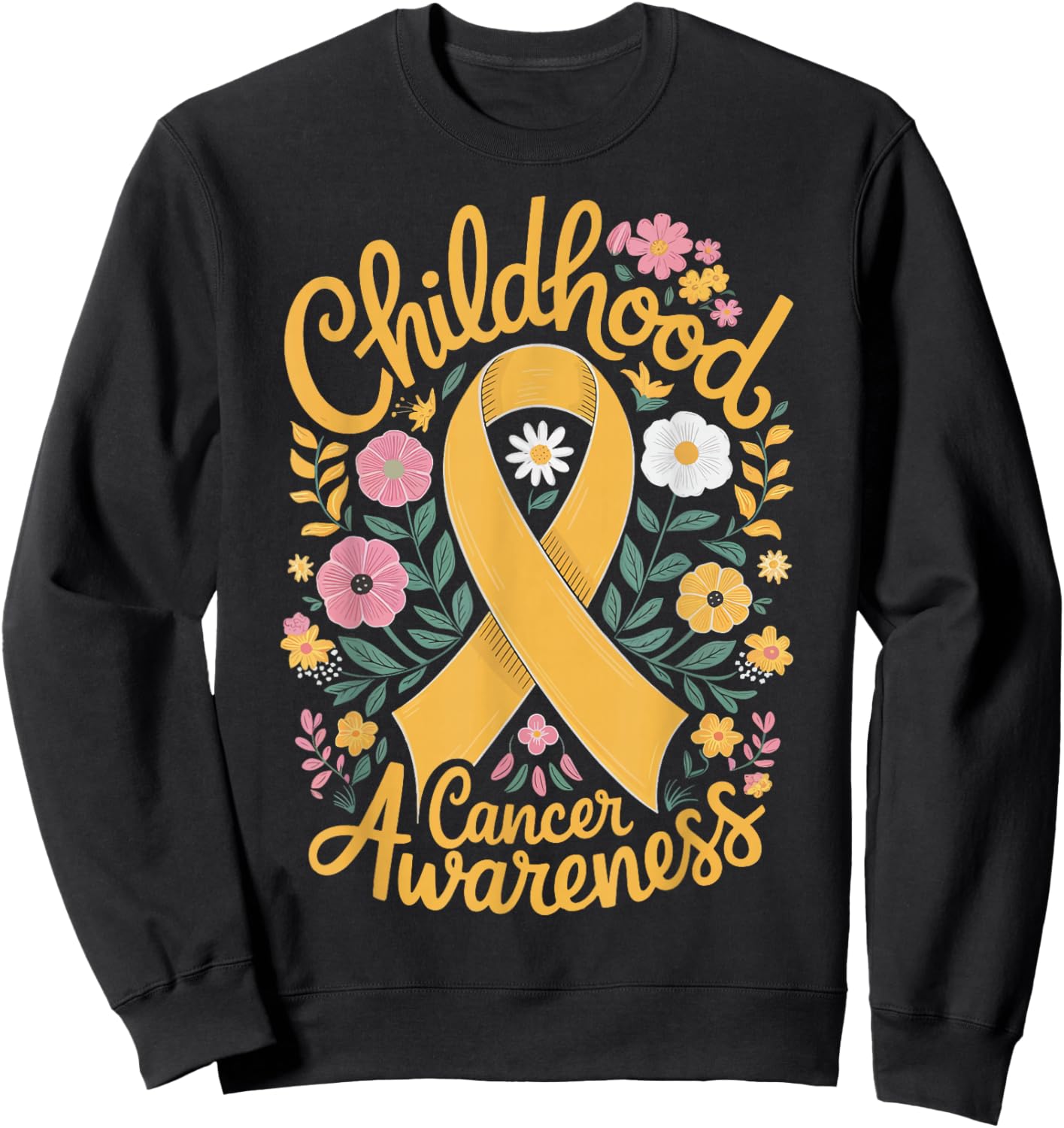 Childhood Cancer Awareness Sweatshirt - Sweatshirt | Black