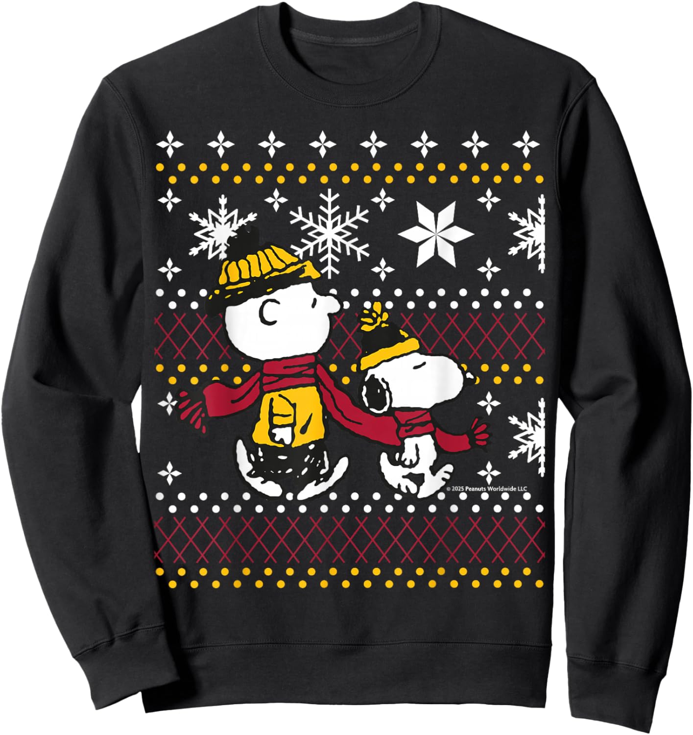 Peanuts - Snoopy Charlie Brown Wintertime Weihnachten Sweatshirt - Sweatshirt | Black