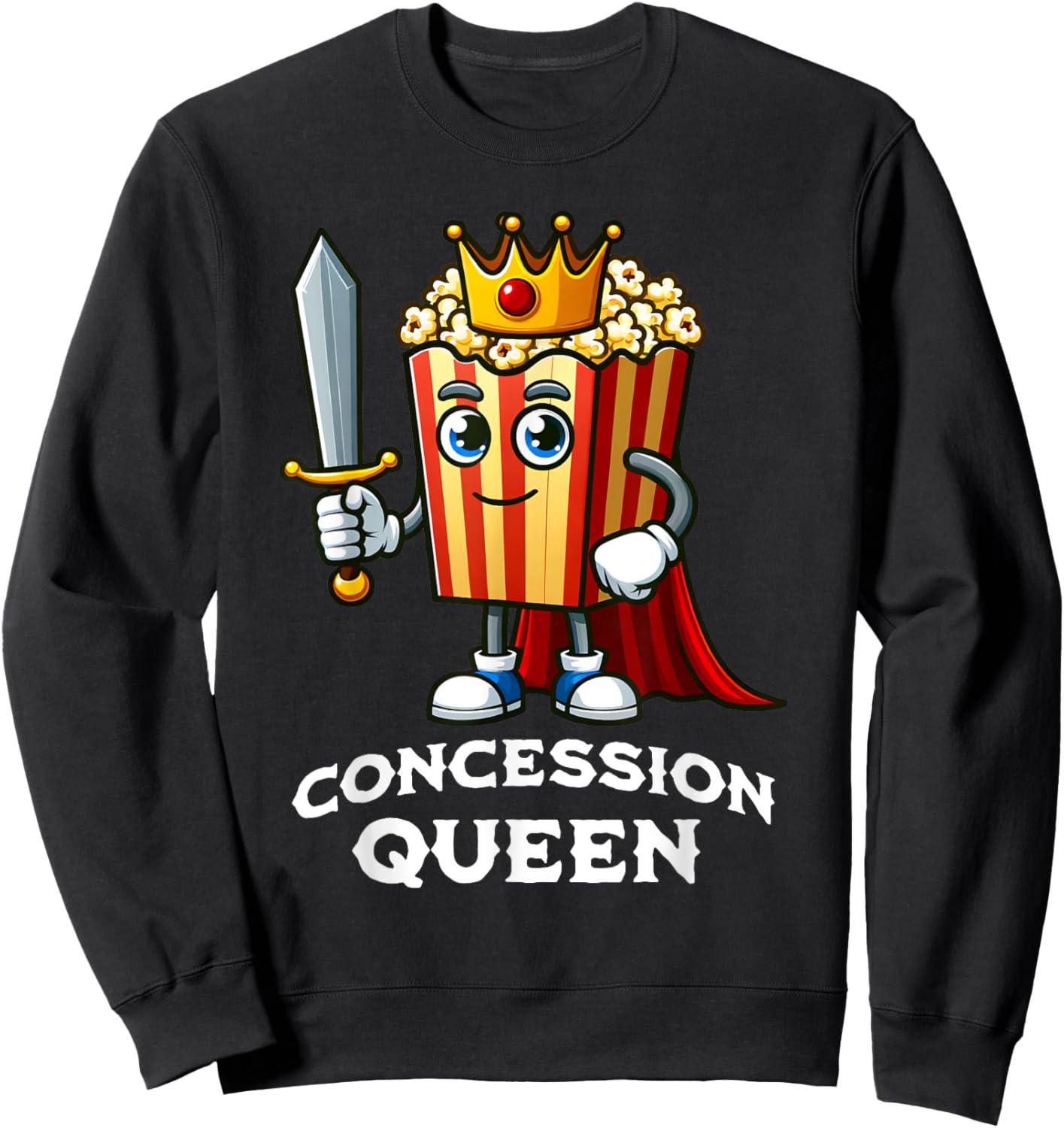 Concession Movie Queen Funny Movie Lovers Saying Sweatshirt - Sweatshirt | Black