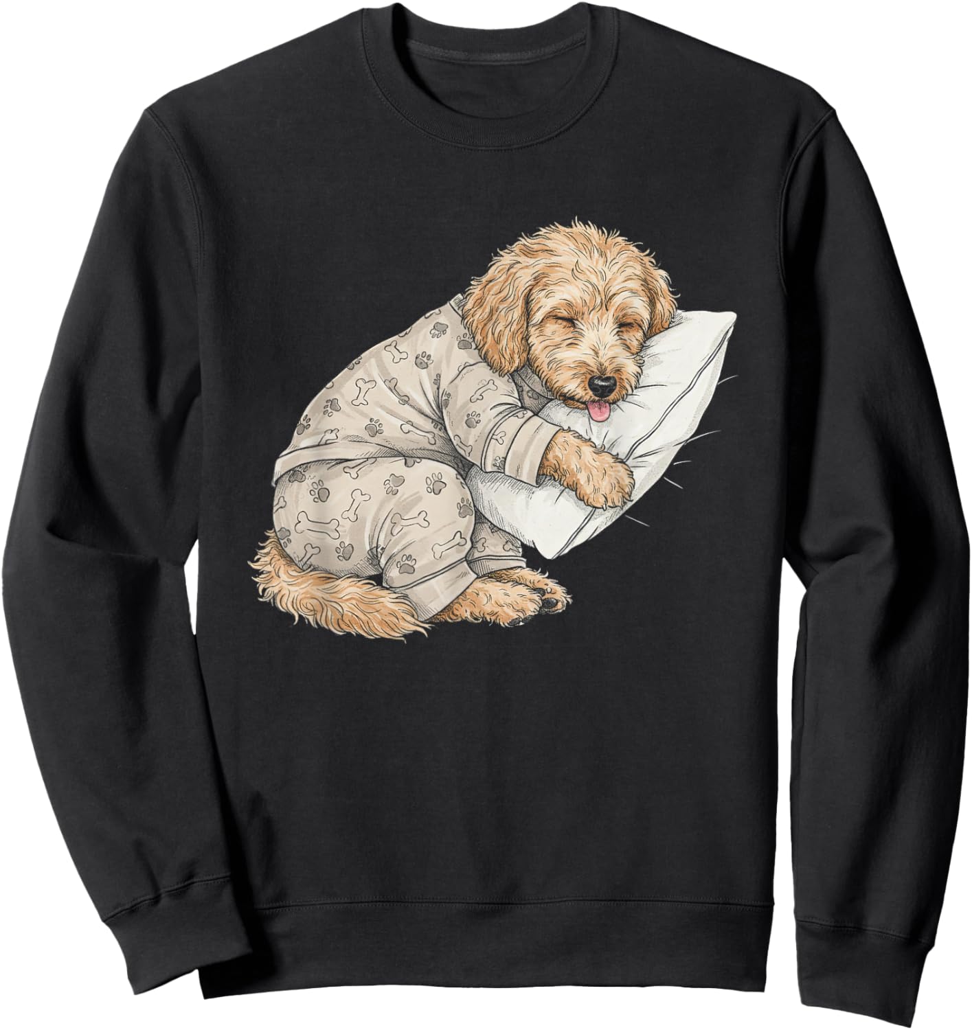 Funny Goldendoodle Pajama Kids Boys Girls Sweatshirt - Sweatshirt | Black