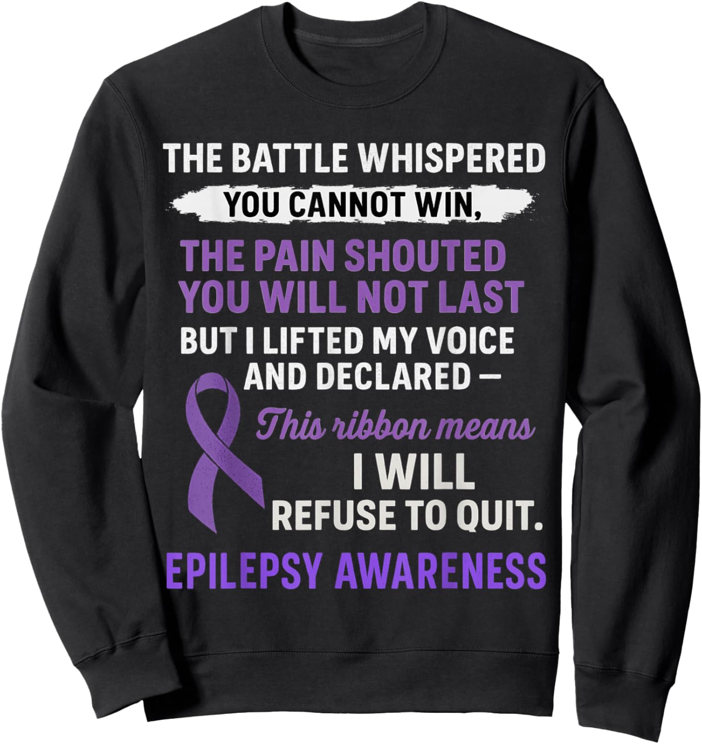 Vintage Epilepsy Awareness Sweatshirt - Sweatshirt | Black