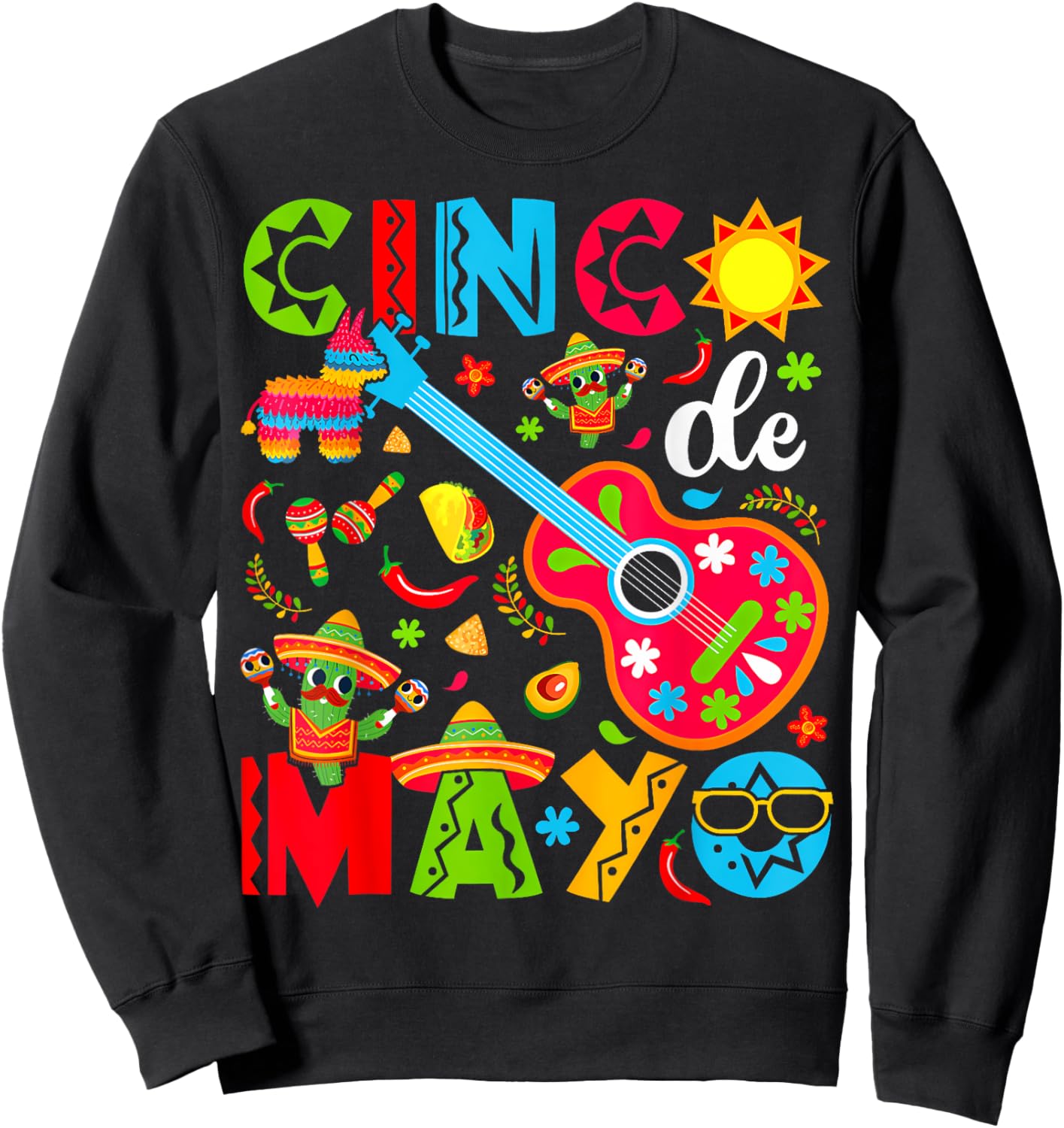 Cinco De Mayo Mexican Fiesta 5 De Mayo Women Men Girls Sweatshirt - Sweatshirt | Black