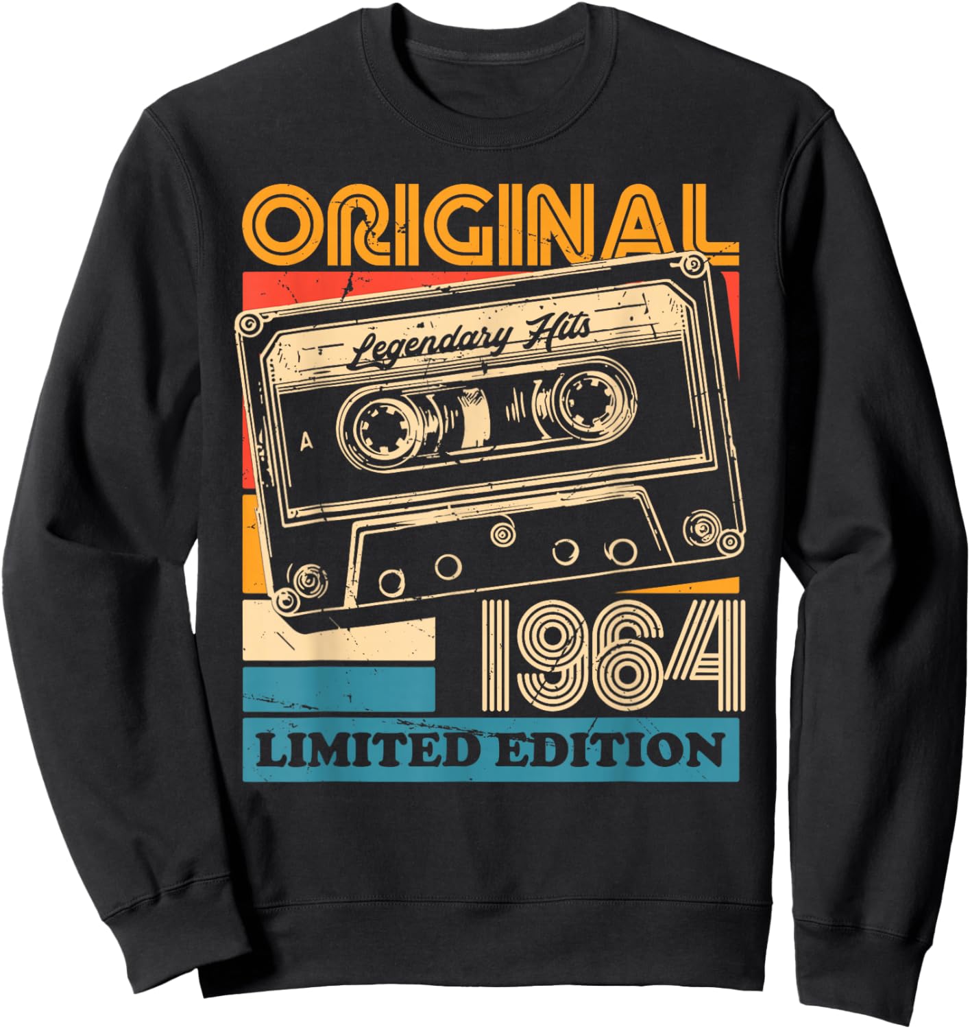 61.Geburtstag Retro Vintage 1964 Mann Frau Geschenk Sweatshirt - Sweatshirt | Black