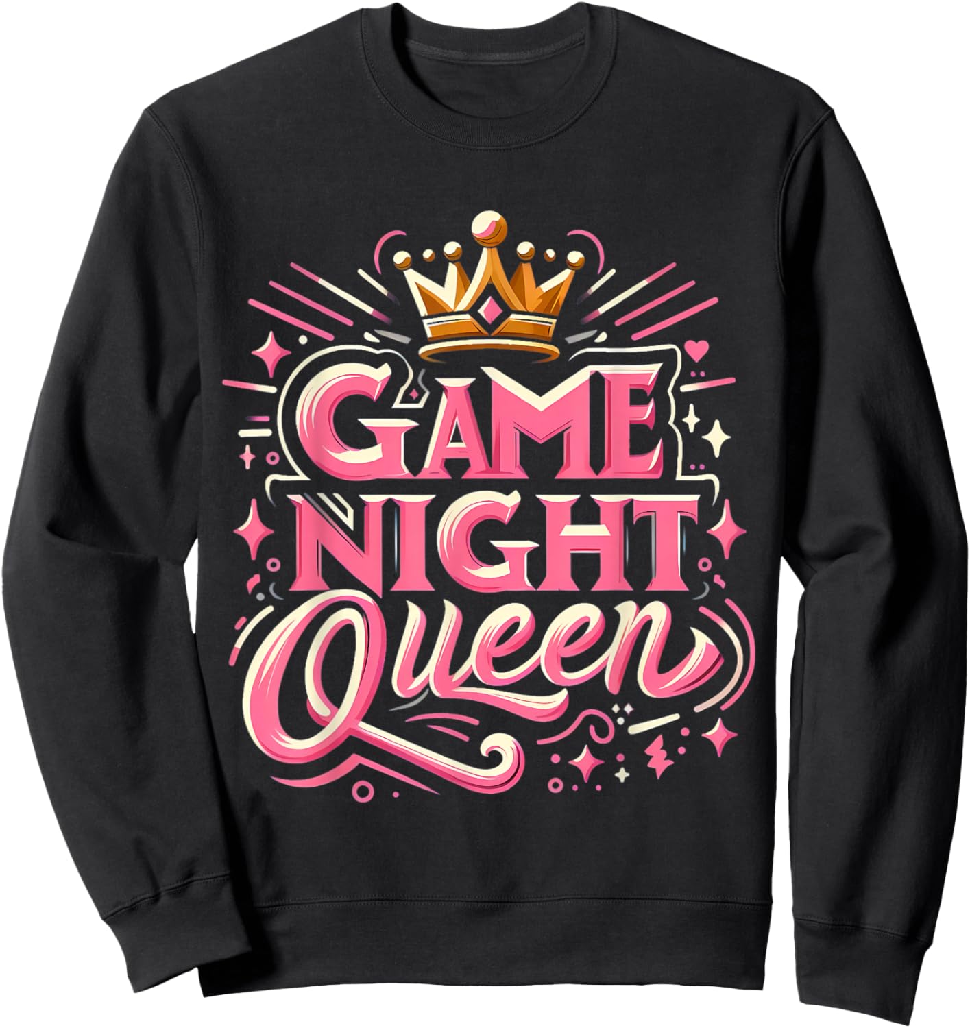 Game Night Queen Boardgame Lover Board Game Player Sweatshirt - Sweatshirt | Black