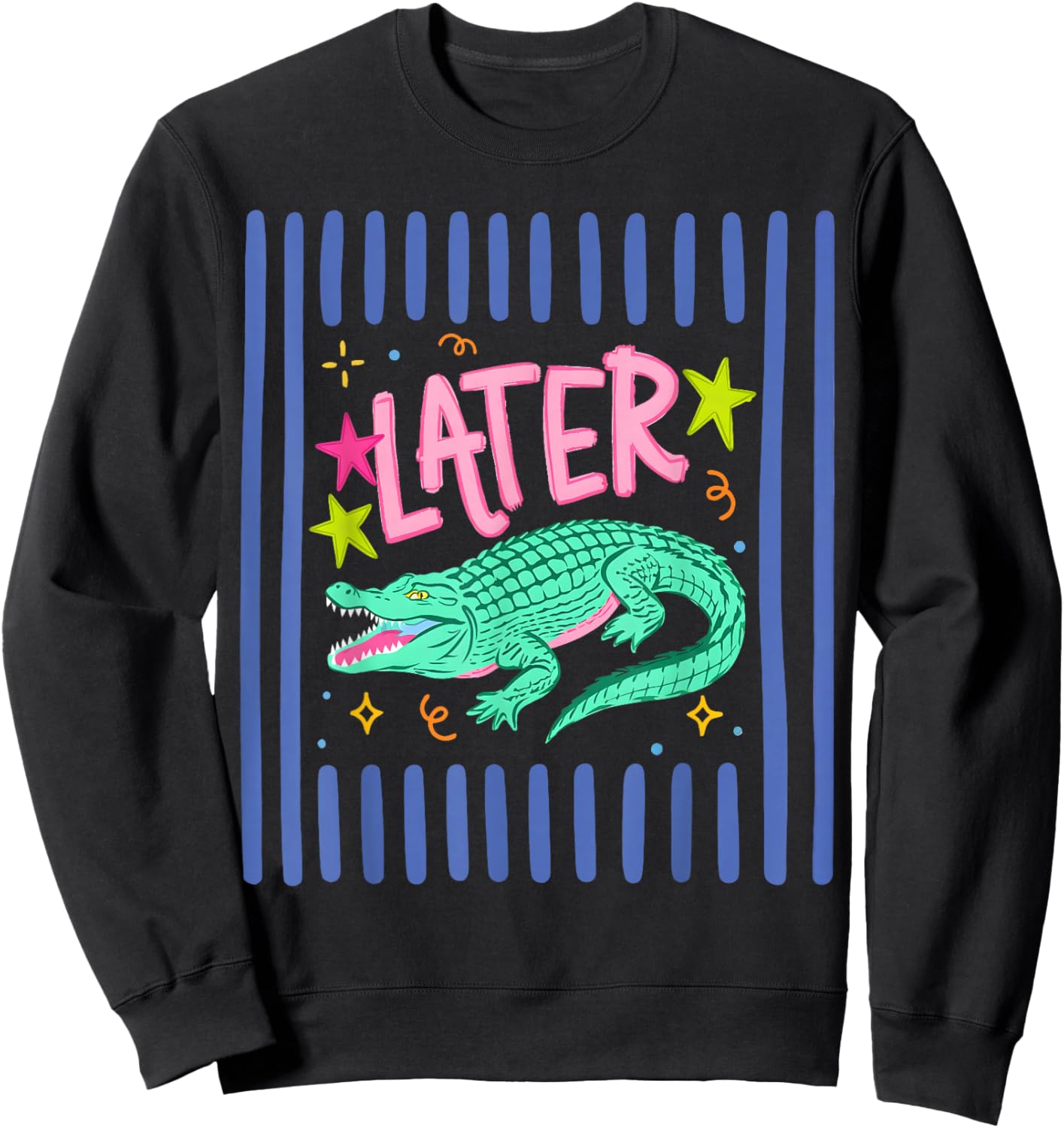 Later Gator Alligator Summer After A While Crocodile Teacher Sweatshirt - Sweatshirt | Black