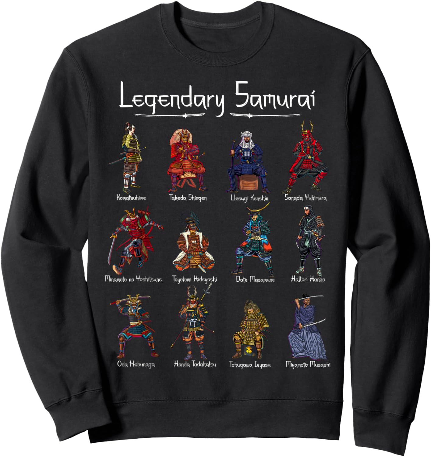 Japanese Martial Arts - Legendary Samurai Sweatshirt - Sweatshirt | Black
