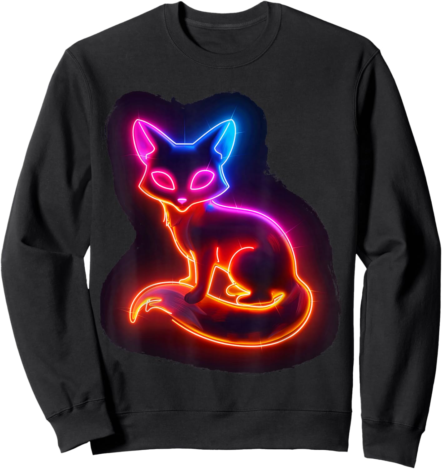 Colored Fox Cute Gaming Foxes Arctic Boy Sweatshirt - Sweatshirt | Black