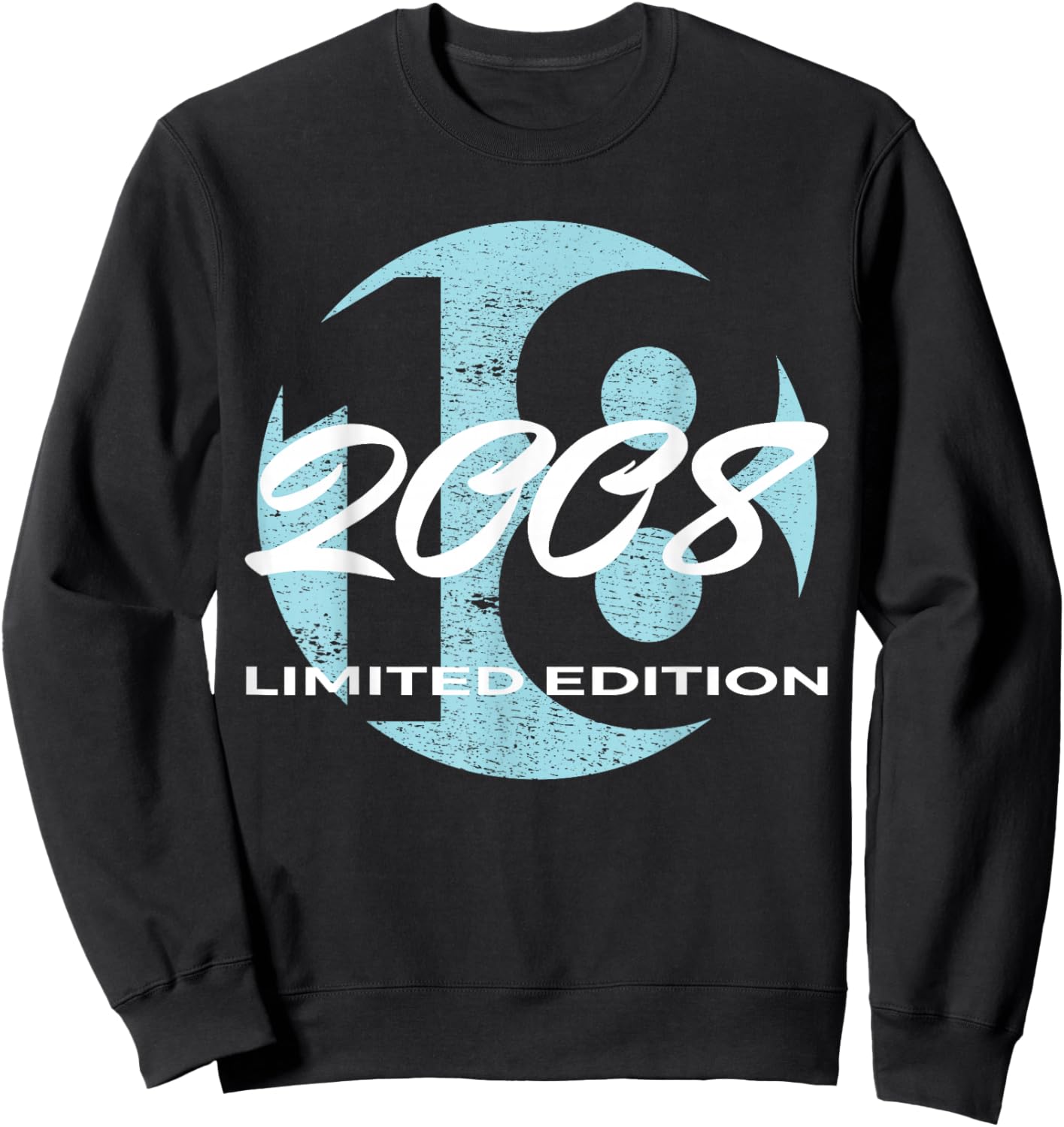 18th Birthday Girl Boy 18 Years 2008 Funny Gift Sweatshirt - Sweatshirt | Black