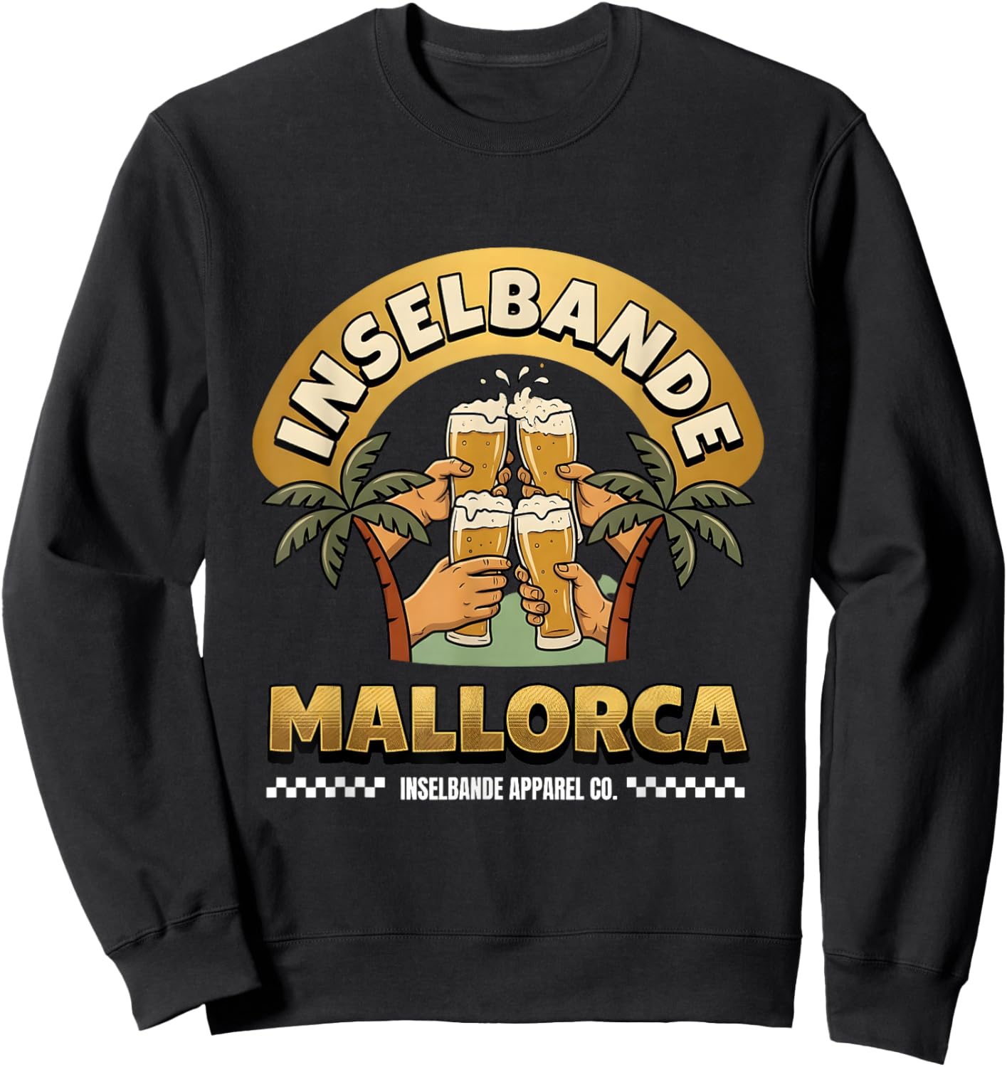 Inselbande Mallorca Party Outfit Bier - Lustiger Trinkspruch Sweatshirt - Sweatshirt | Black
