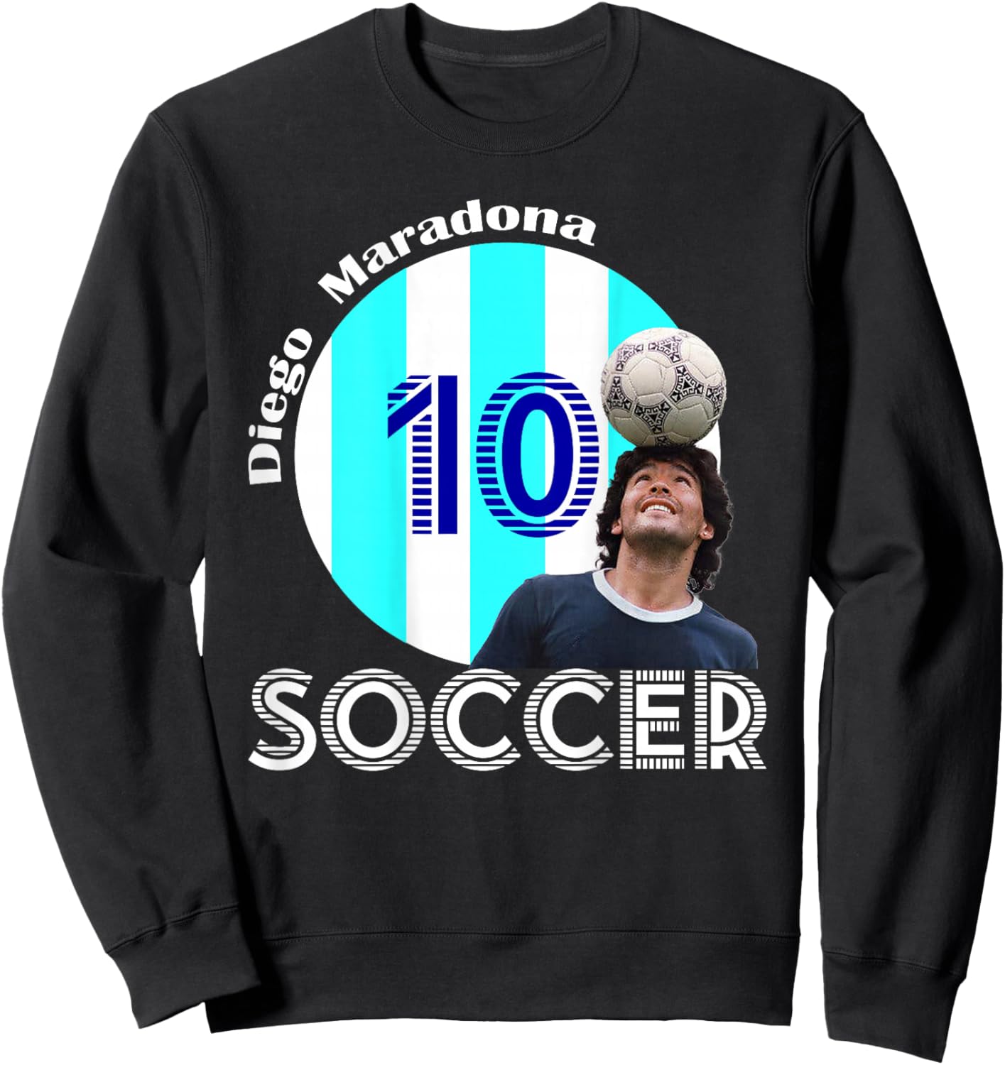Diego Maradona_004_Back Printed Sweatshirt - Sweatshirt | Black