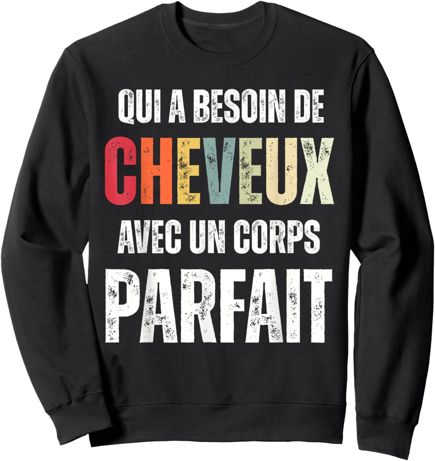 Man Humour Bald Gift Man Humour Joke Baldness Sweatshirt - Sweatshirt | Black
