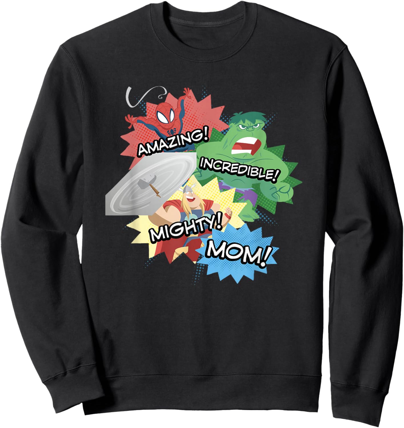 Marvel Comics Avengers Mother's Day Amazing Incredible Mom Sweatshirt - Sweatshirt | Black