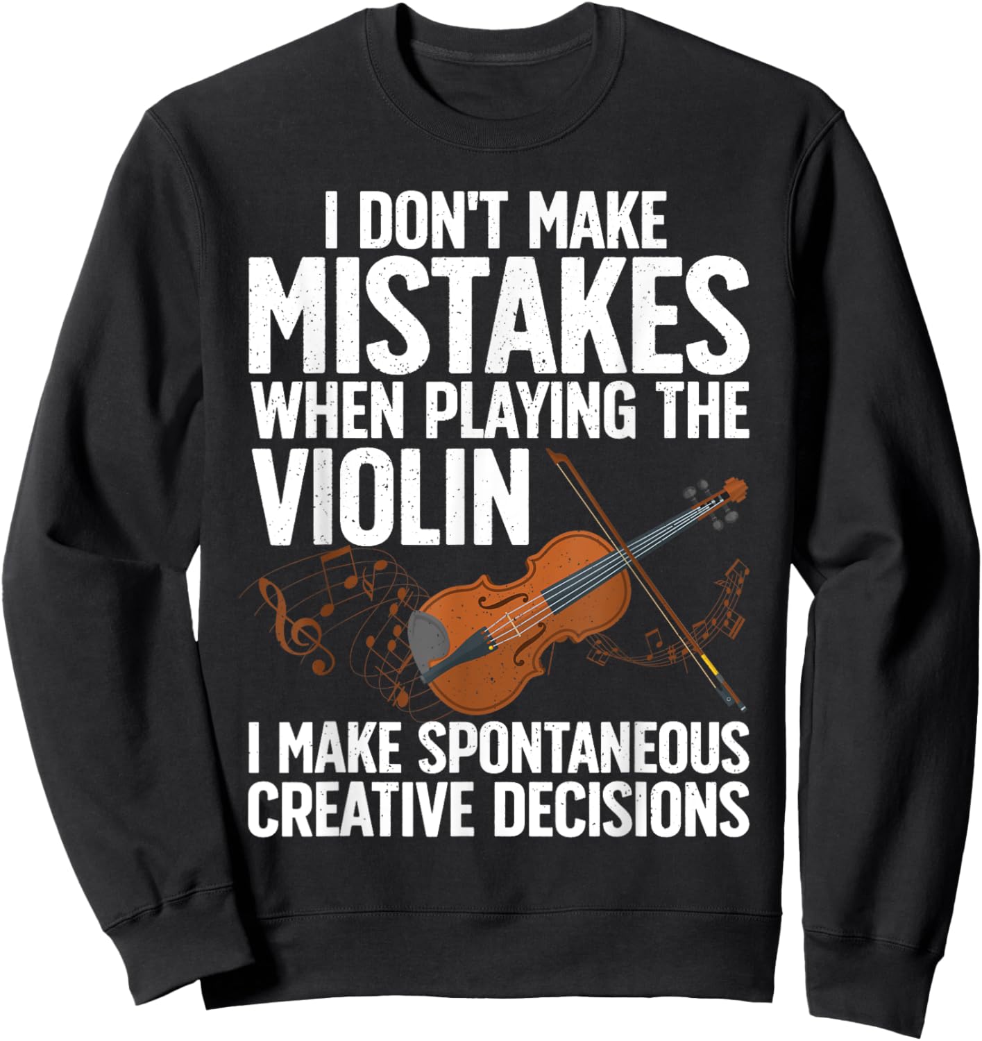 Funny Violin Design Women Orchestra Violin Player Sweatshirt - Sweatshirt | Black