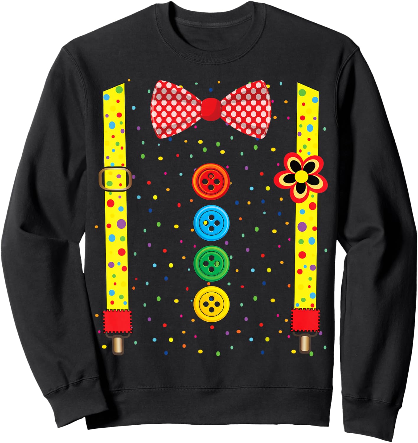 Clown Carnival Costume Clown Costume Clown Fancy Dress Sweatshirt - Sweatshirt | Black