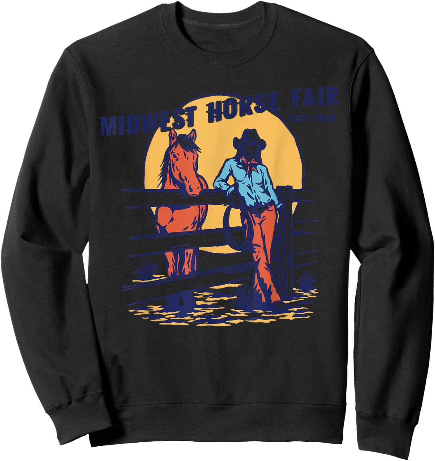 Midwest Horse Fair Cowgirl Sweatshirt - Sweatshirt | Black