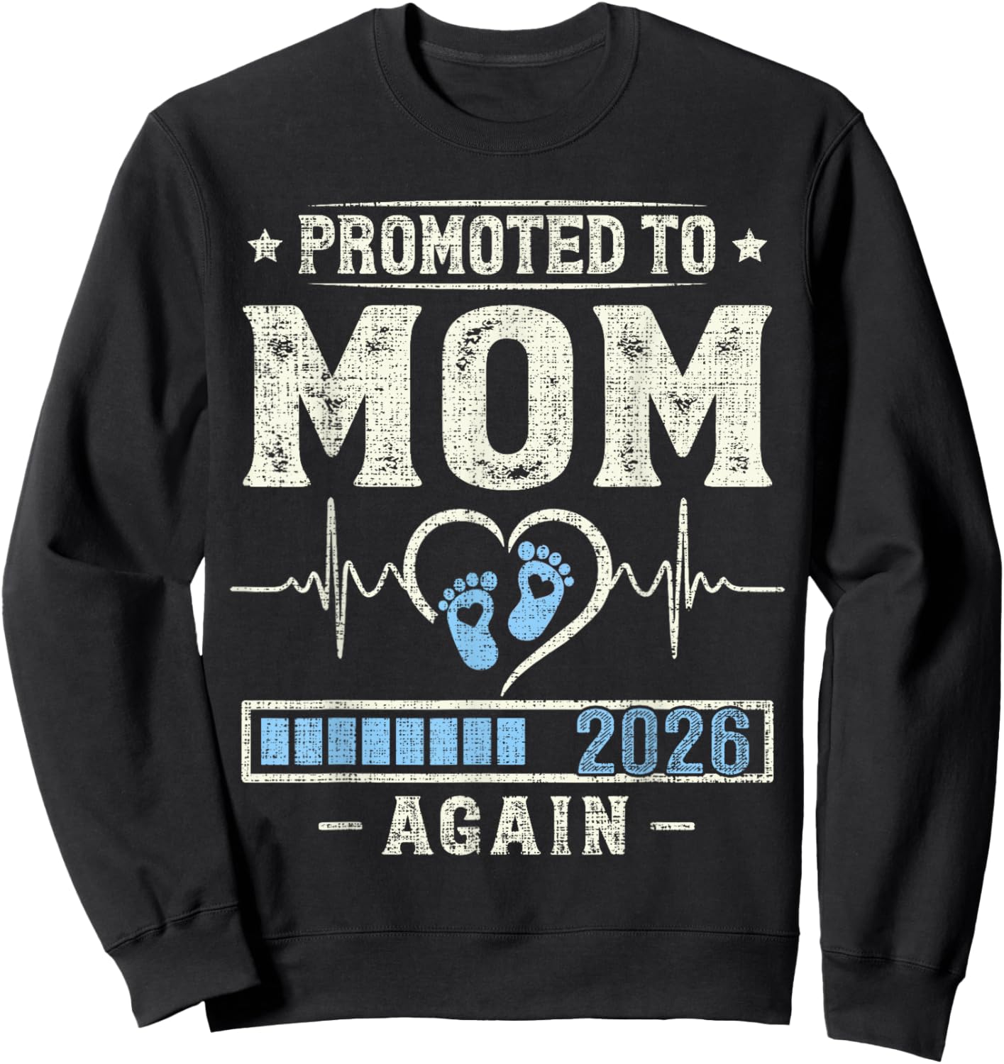Promoted to Mom Again 2026 Pregnancy Expecting Baby Mother Sweatshirt - Sweatshirt | Black