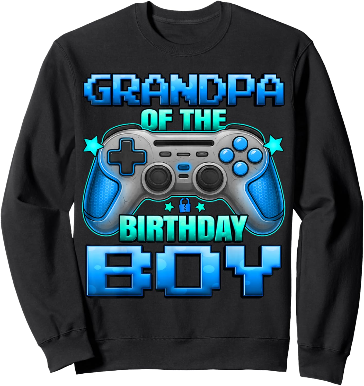 Grandpa of The Birthday Boy Matching Family Grand Father Sweatshirt - Sweatshirt | Black