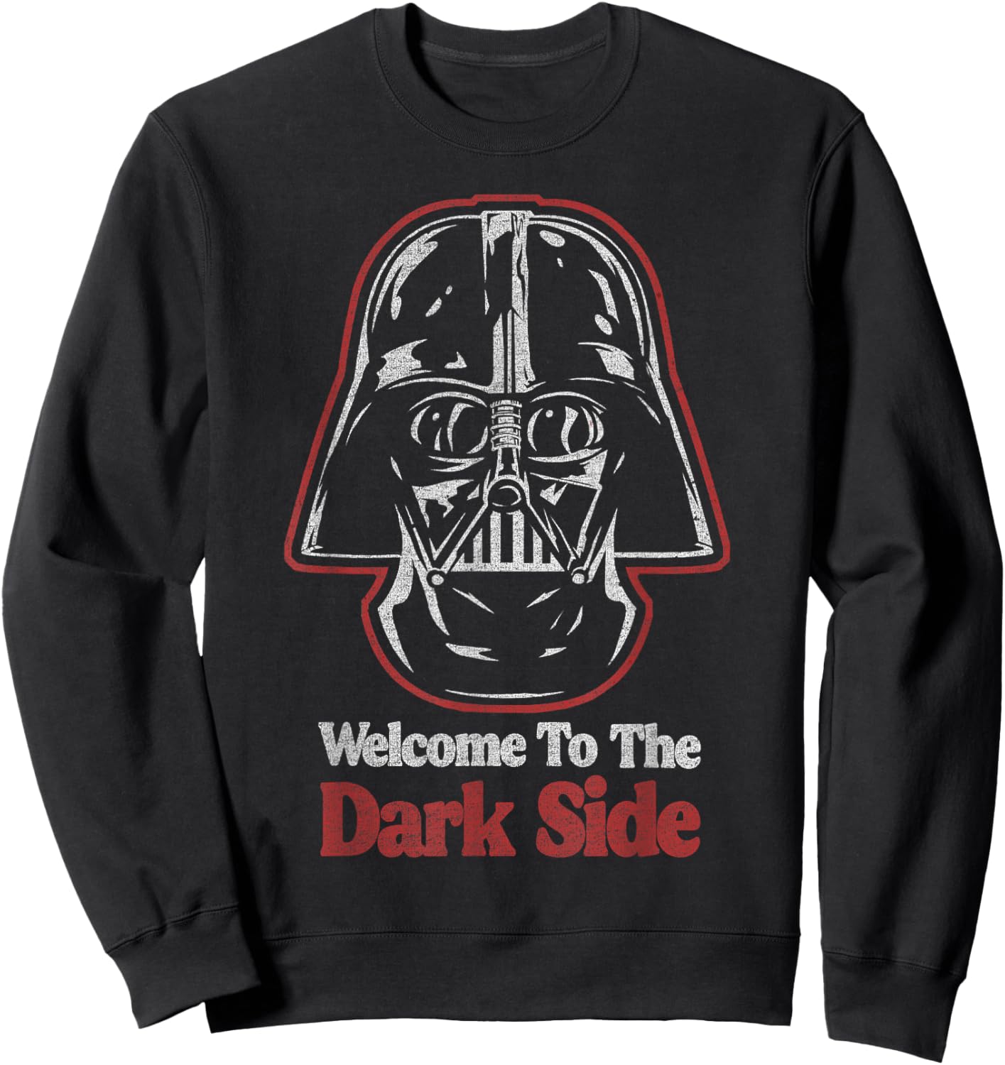 Star Wars Darth Vader Welcome to The Dark Side Distressed Sweatshirt - Sweatshirt | Black