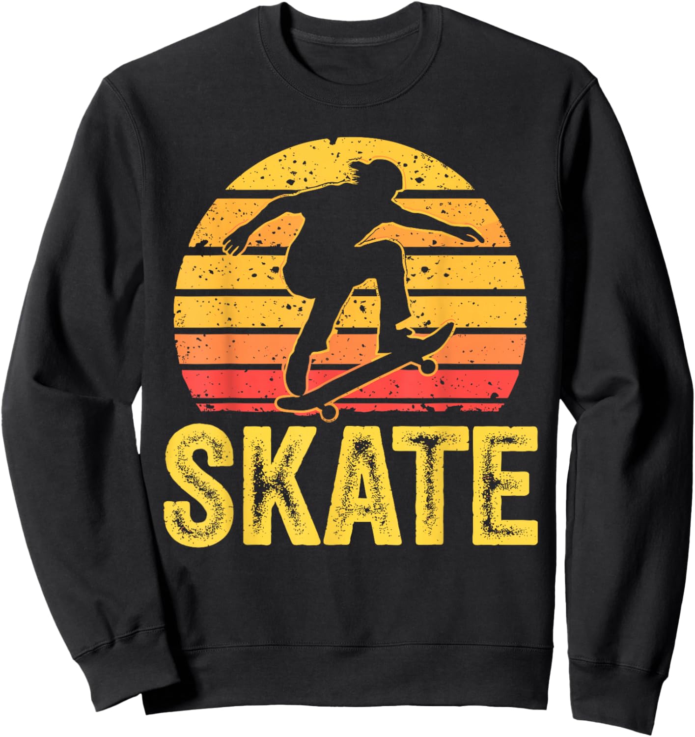 Cool Skateboard Art Women Skateboarding Skateboarder Sweatshirt - Sweatshirt | Black
