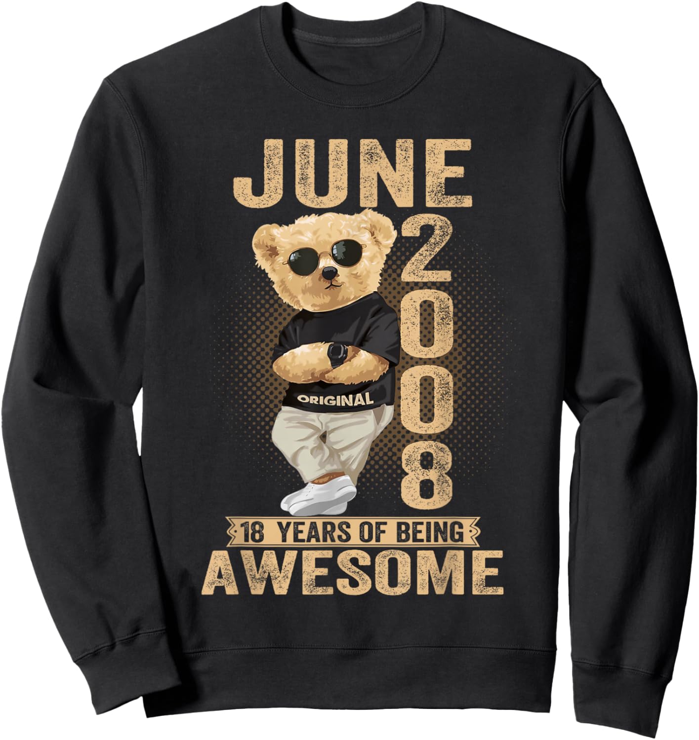 Ours en Peluche pour Femme 18 Ans Juin 2008 18 Ans Sweatshirt - Sweatshirt | Black