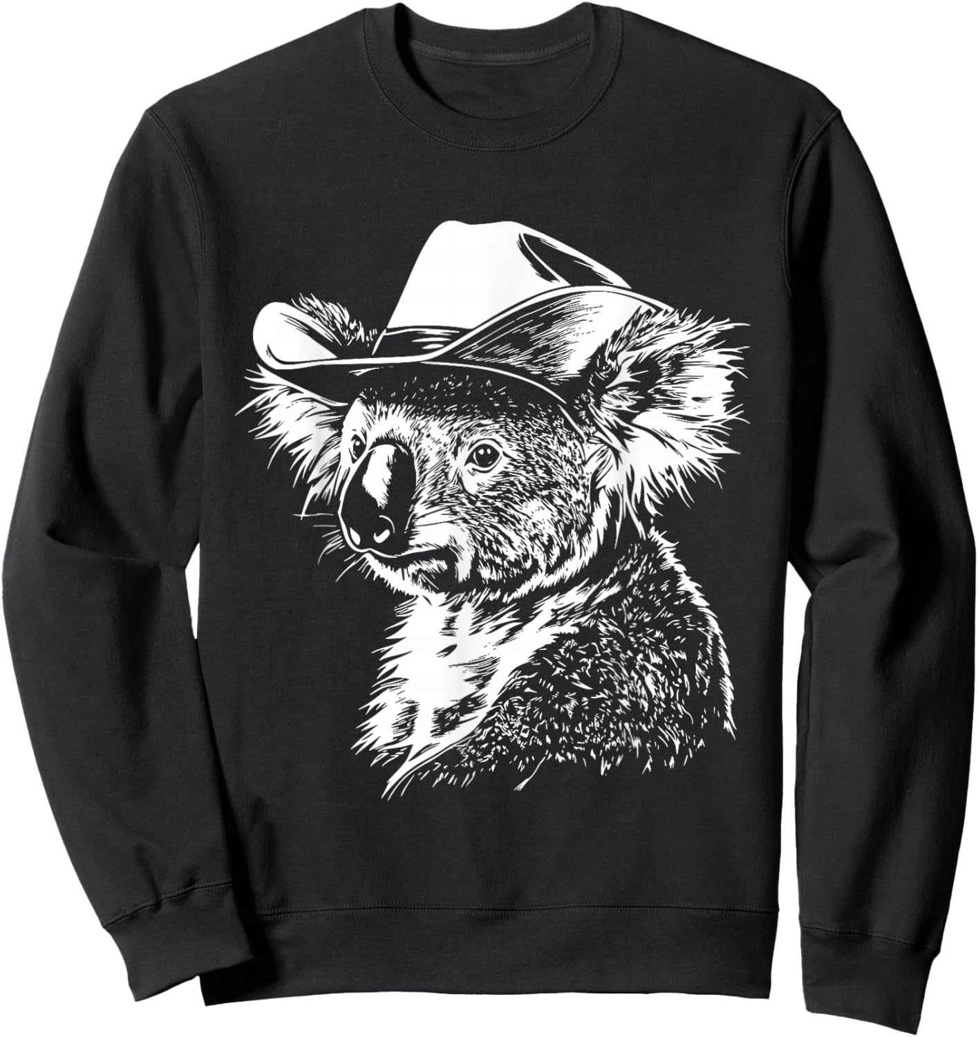 Koala Cowboy Hat Sweatshirt - Sweatshirt | Black