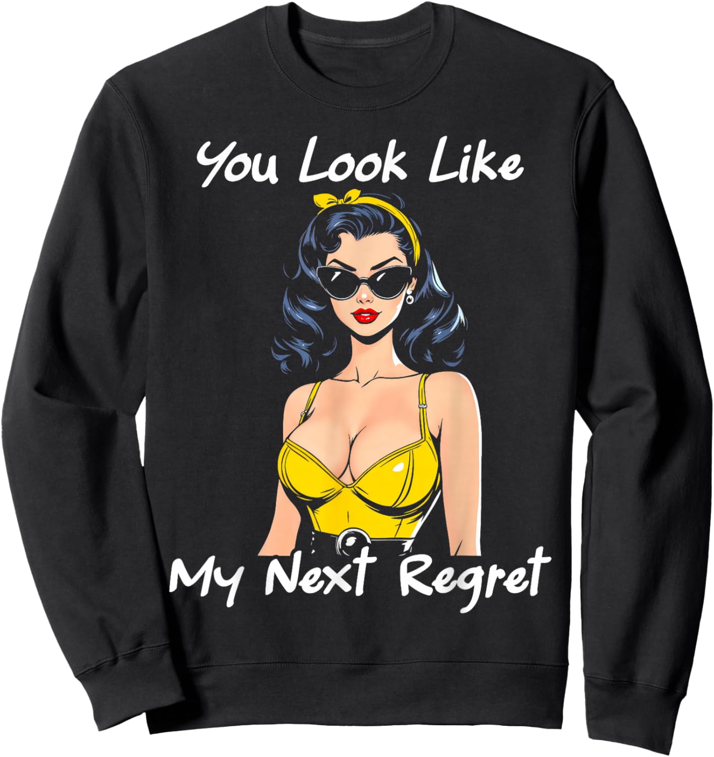 Bachelorette Party Women's Next Regret Funny Inappropriate Sweatshirt - Sweatshirt | Black