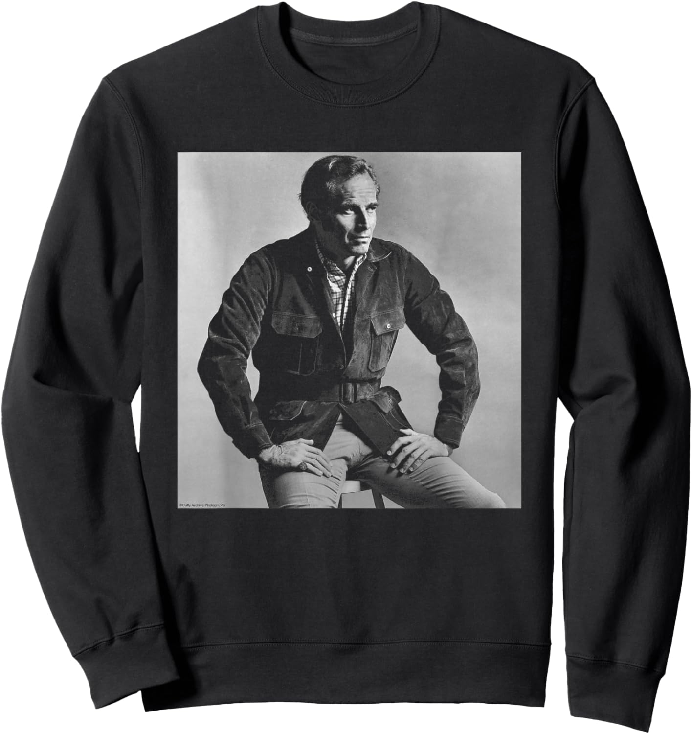 Ben-Hur Actor Charlton Heston Duffy Archive Photography Sweatshirt - Sweatshirt | Black