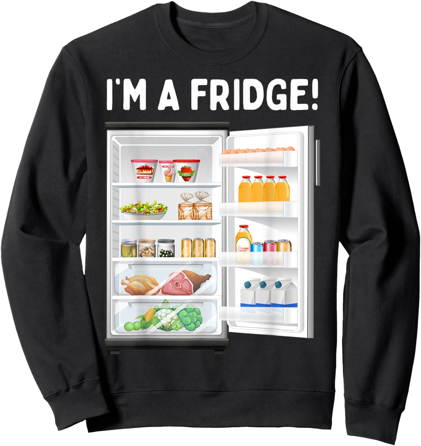 Funny Fridge Costume Sweatshirt - Sweatshirt | Black