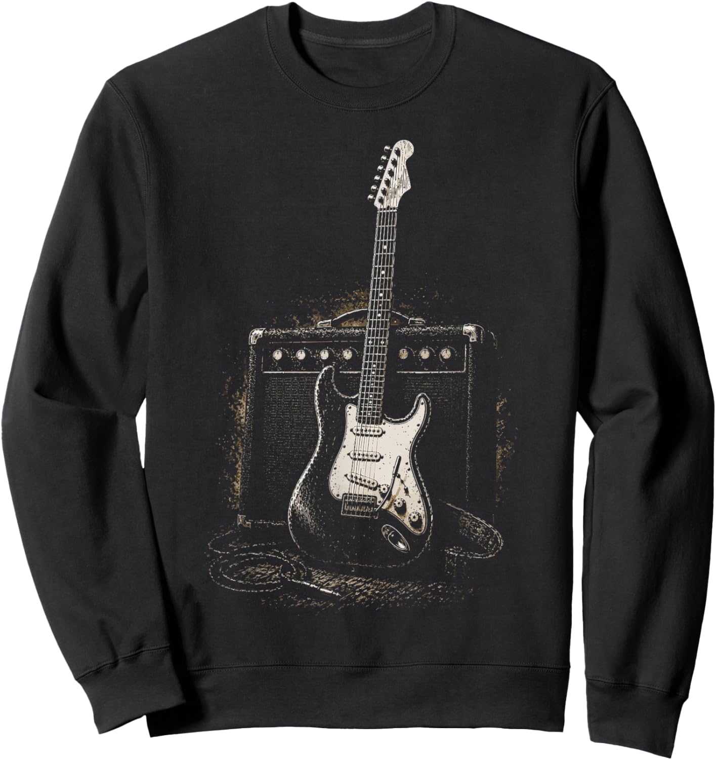 Timeless Electric Guitar Amp Classic Rock Music Lover Sweatshirt - Sweatshirt | Black