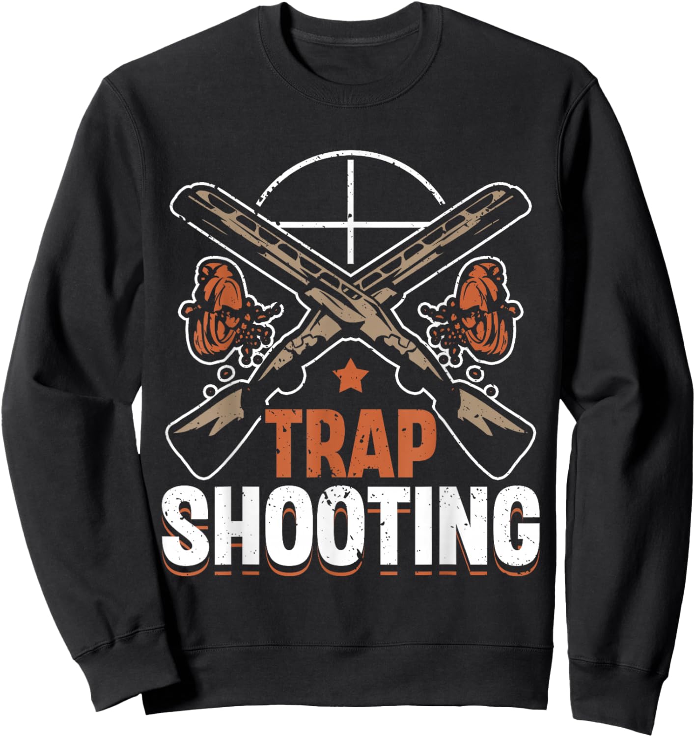 Trap Shooting Skeet Shotgun Pull Clay Pigeon Shooting Sweatshirt - Sweatshirt | Black
