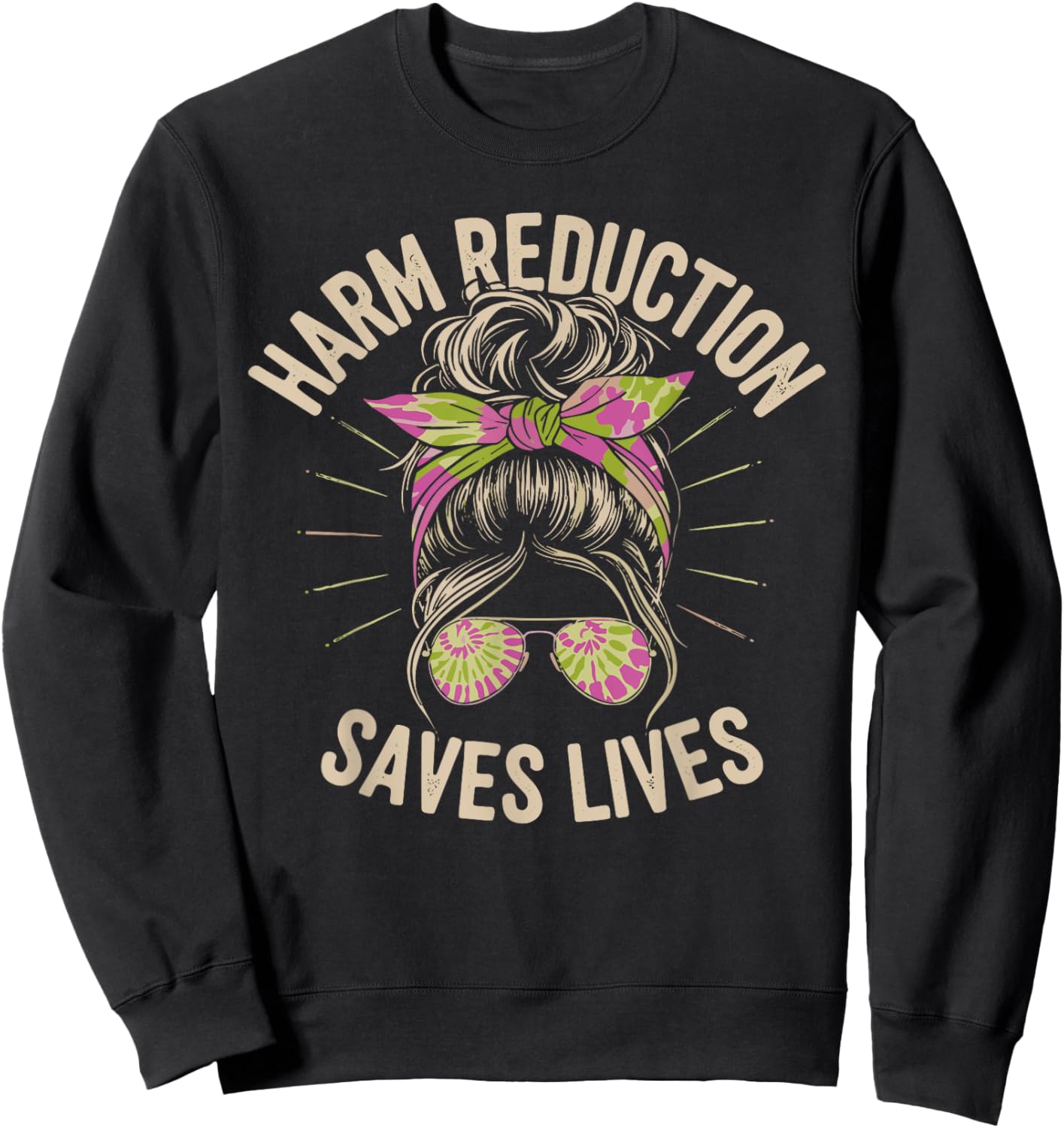 Harm Reduction Saves Lives Mental Health Awareness Month Men Sweatshirt - Sweatshirt | Black