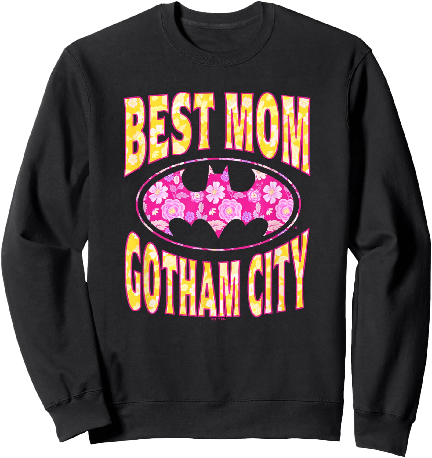 Batman Mother's Day Best Mom in Gotham Sweatshirt - Sweatshirt | Black