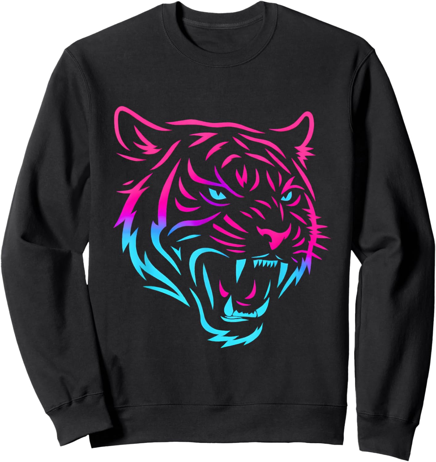 Tiger Fierce Glowing Graphic Sweatshirt - Sweatshirt | Black