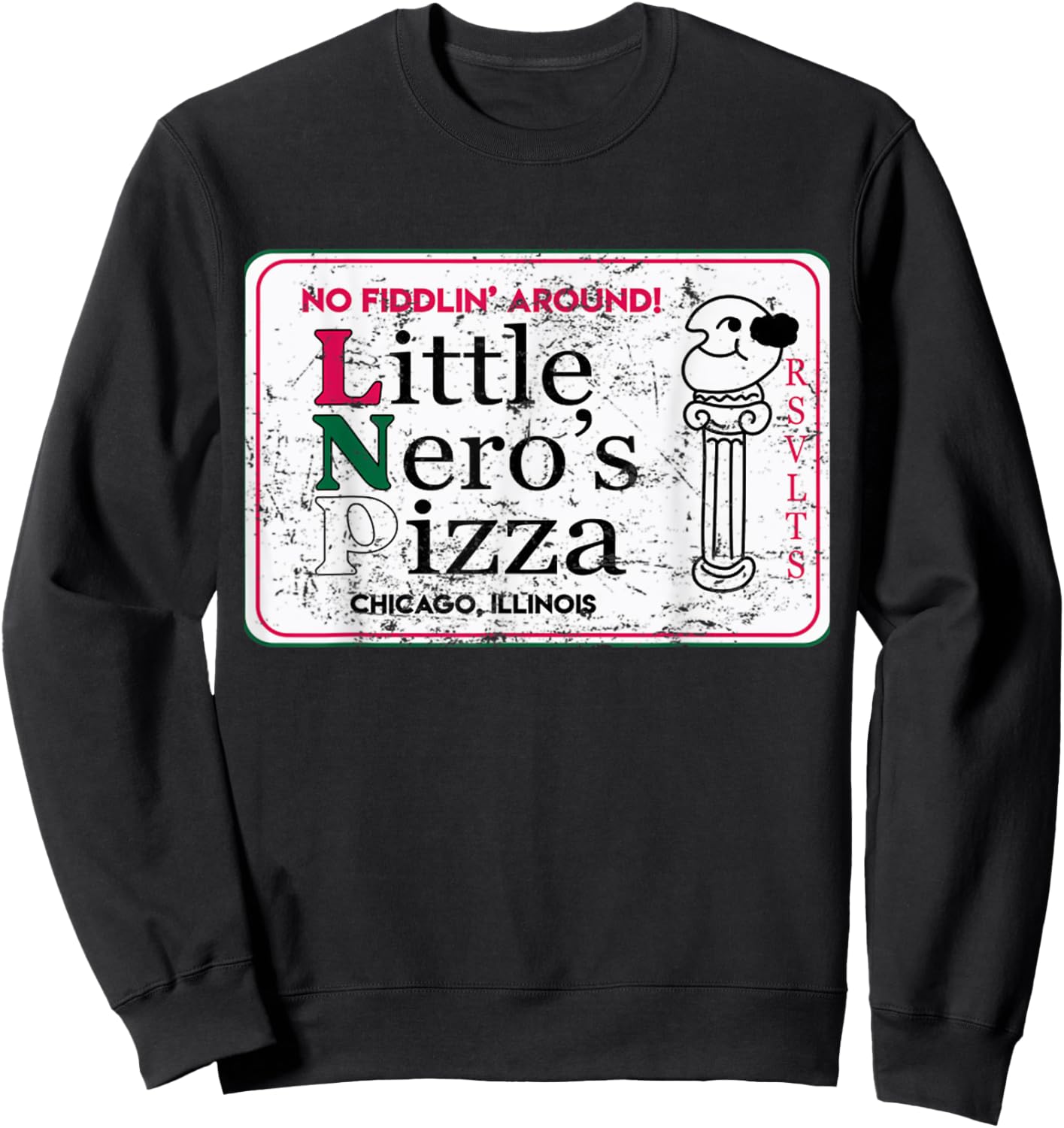 Christmas Little 90s Neros Pizza Sweatshirt - Sweatshirt | Black