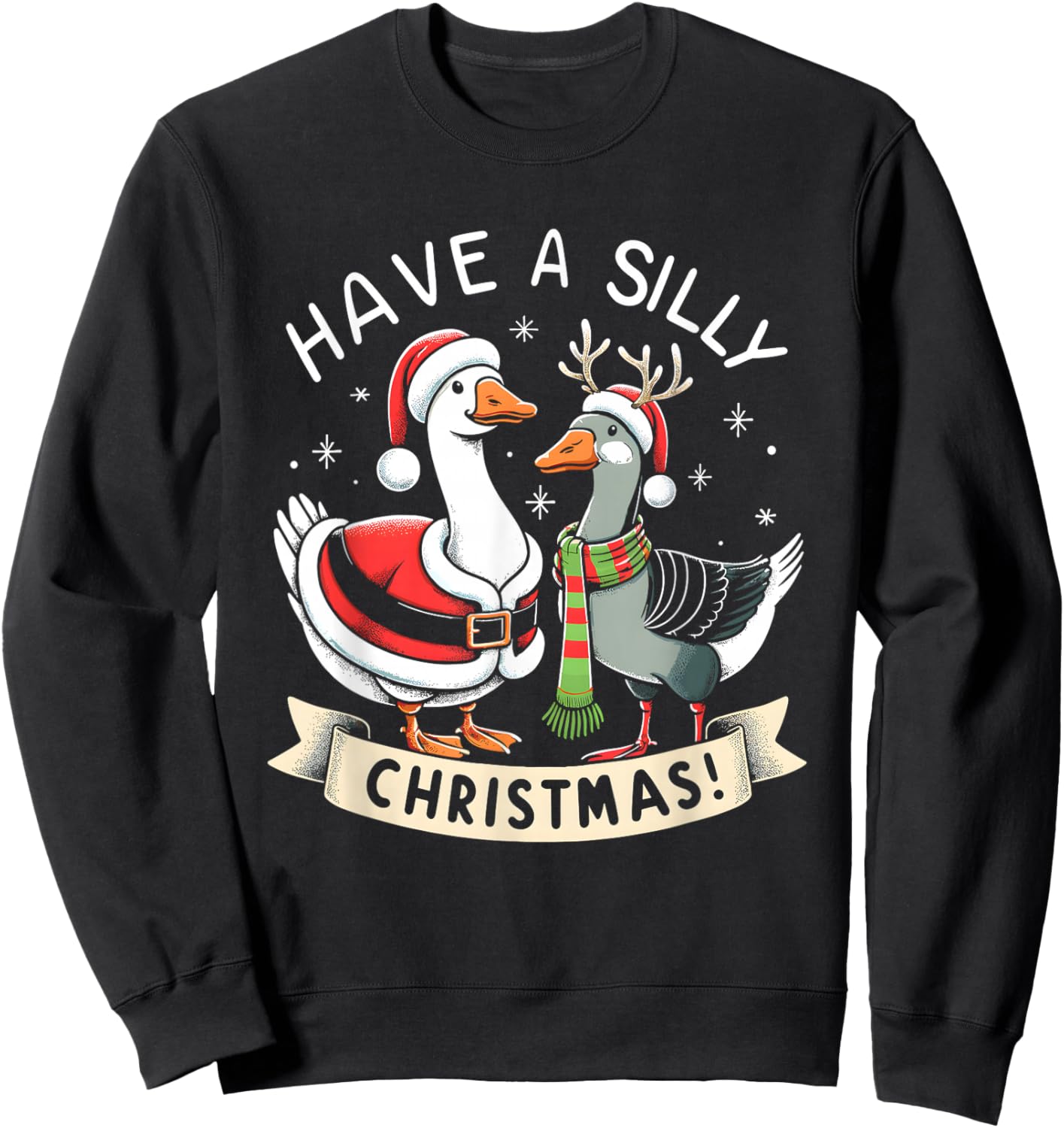 Silly Goose Christmas Sweater Silly Goose Shirt Silly Goose Sweatshirt - Sweatshirt | Black